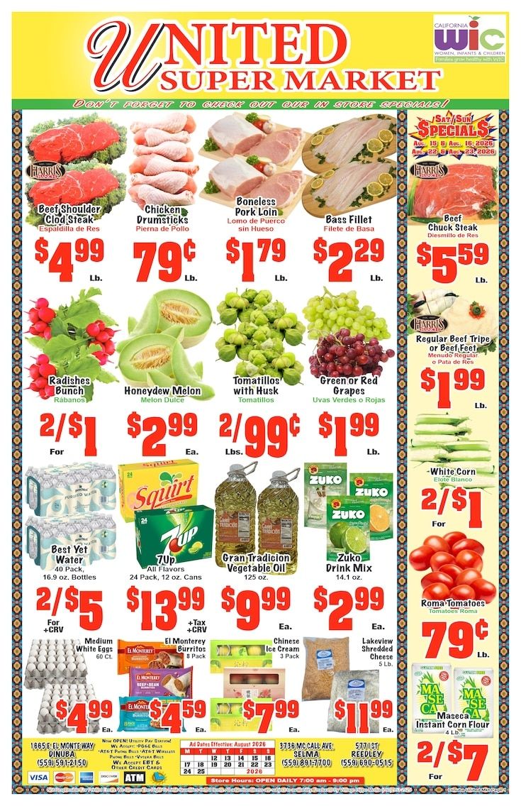 United Super Market Weekly Ad August 12 - 25, 2026
