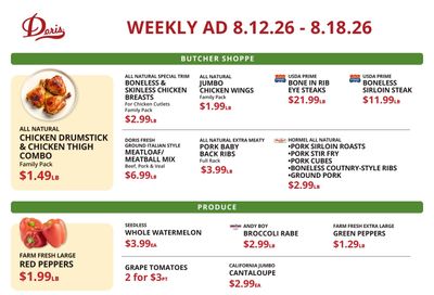 Doris Italian Market Weekly Ad August 12 - 18, 2026