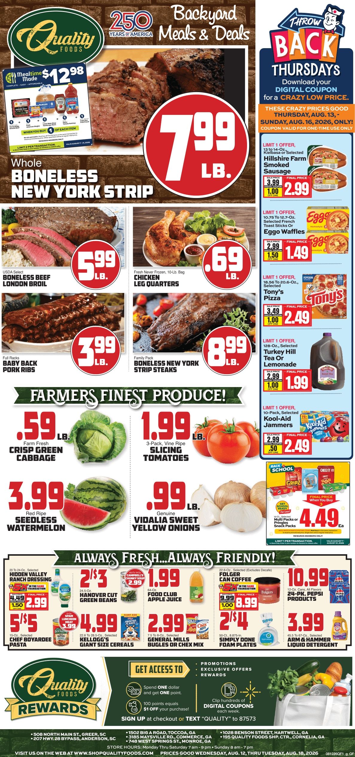 Quality Foods Weekly Ad August 12 - 18, 2026