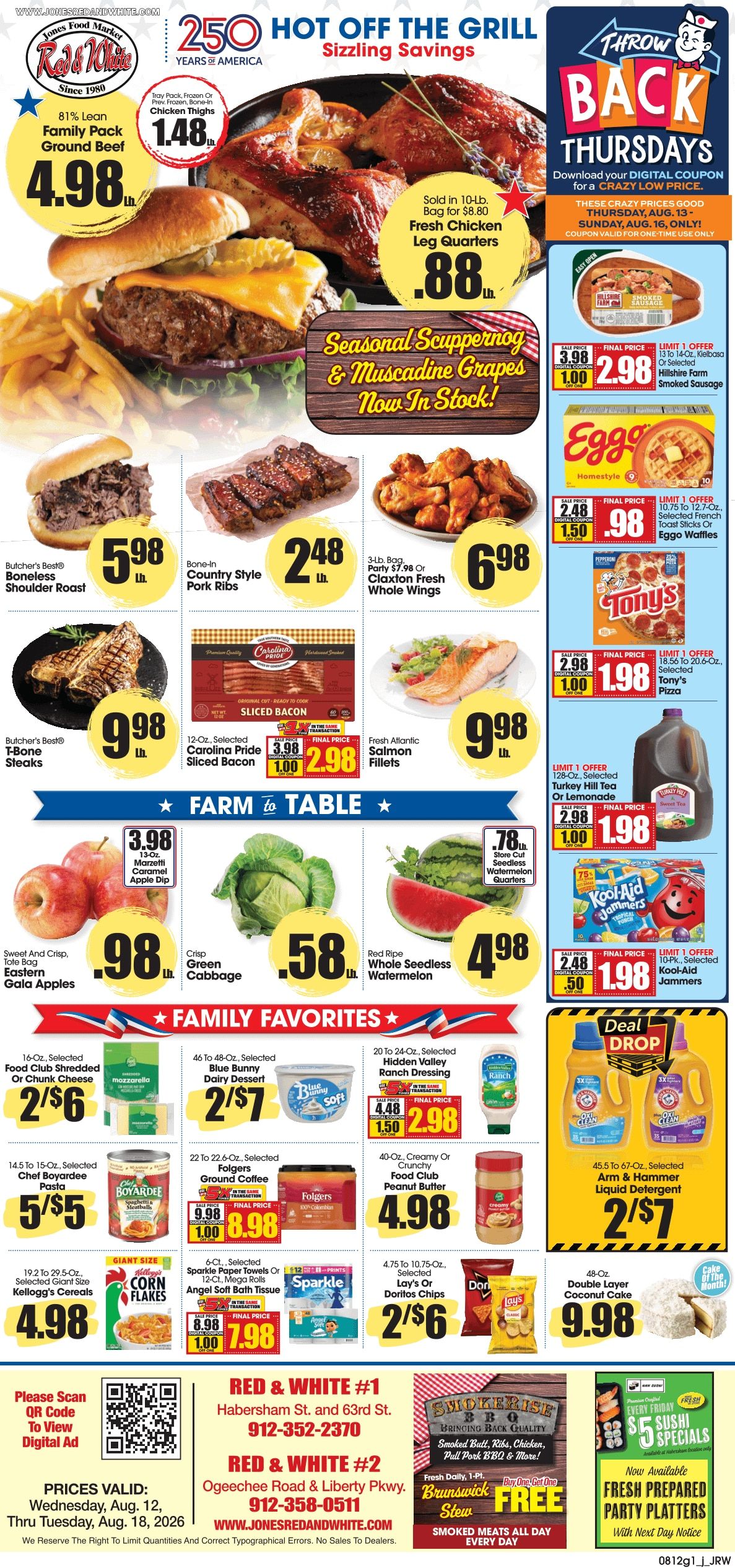 Jones Red & White Weekly Ad August 12 - 18, 2026