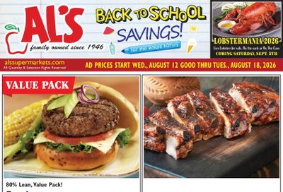 Al's Supermarket (Indiana) Weekly Ad August 12 - 18, 2026