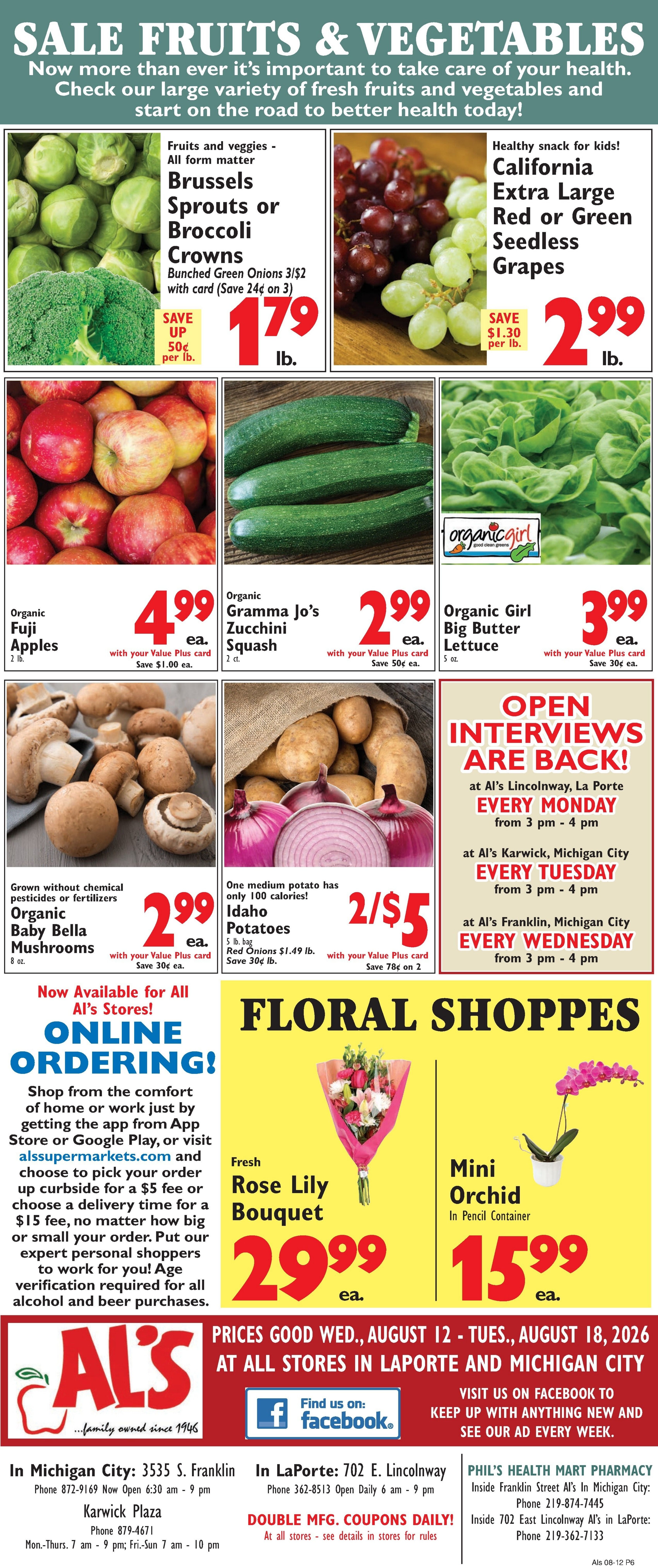 Al's Supermarket (Indiana) Weekly Ad August 12 - 18, 2026