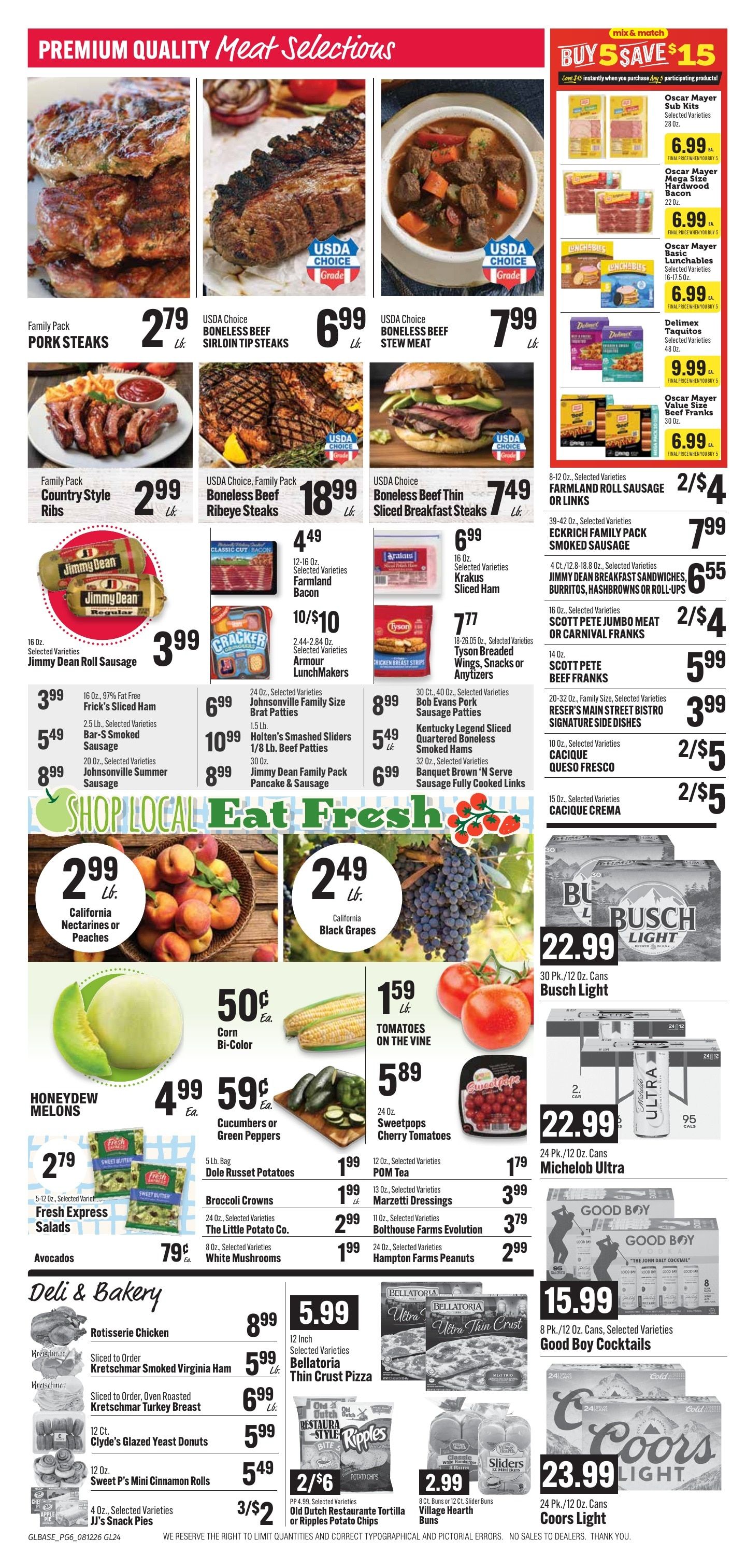 Bender's Foods (Guttenberg, IA) Weekly Ad August 12 - 18, 2026