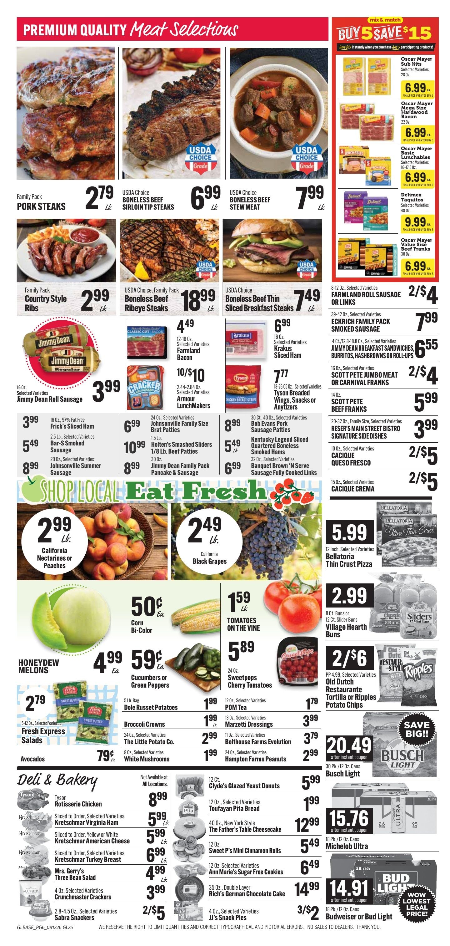 Bender's Foods (Wisconsin) Weekly Ad August 12 - 18, 2026