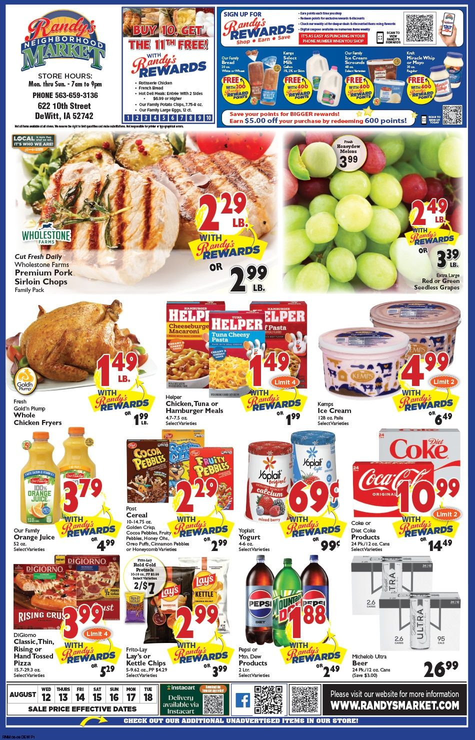 Randy's Neighborhood Market (DeWitt, IA) Weekly Ad August 12 - 18, 2026