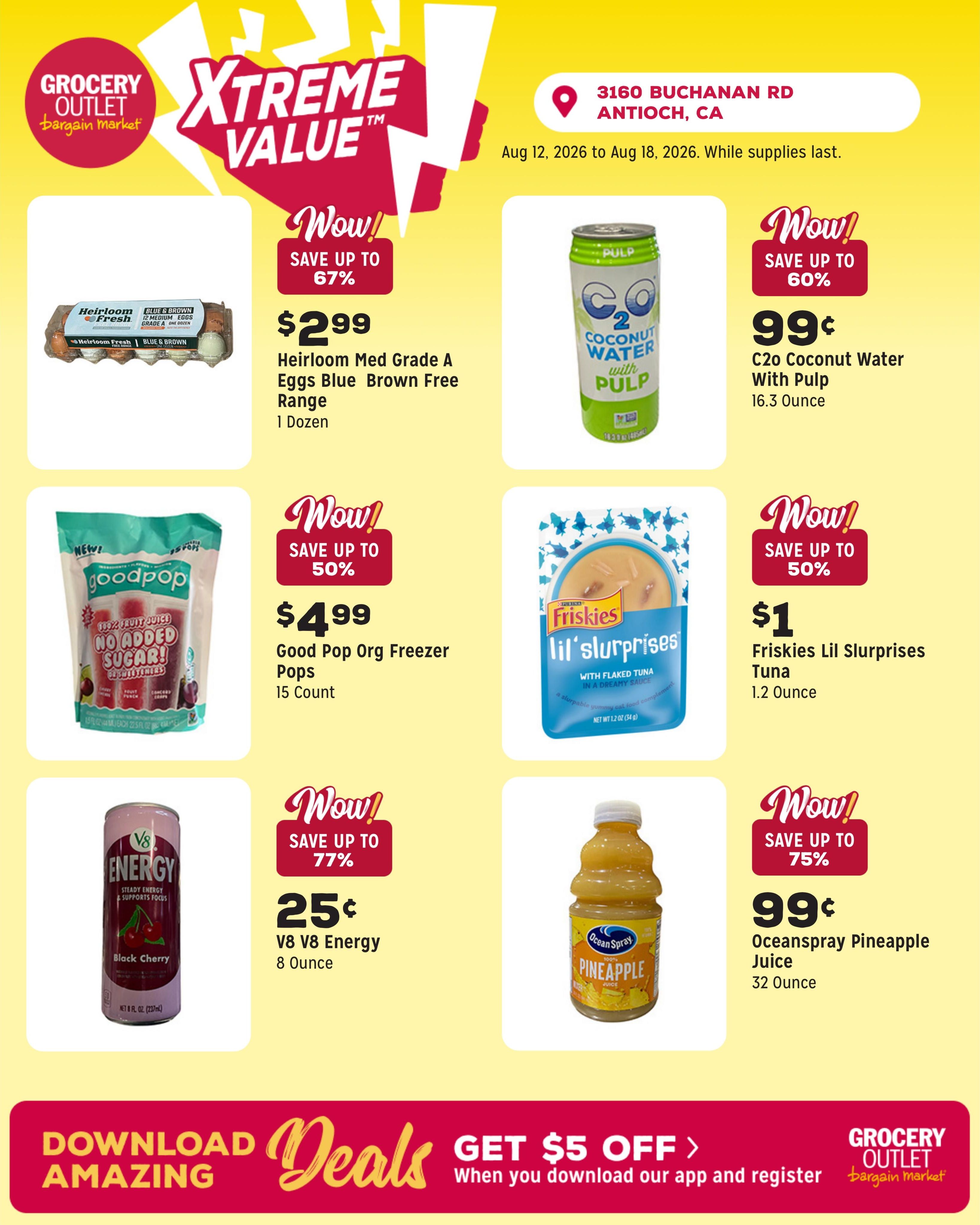 Grocery Outlet (Antioch Area, CA) Weekly Ad August 12 - 18, 2026
