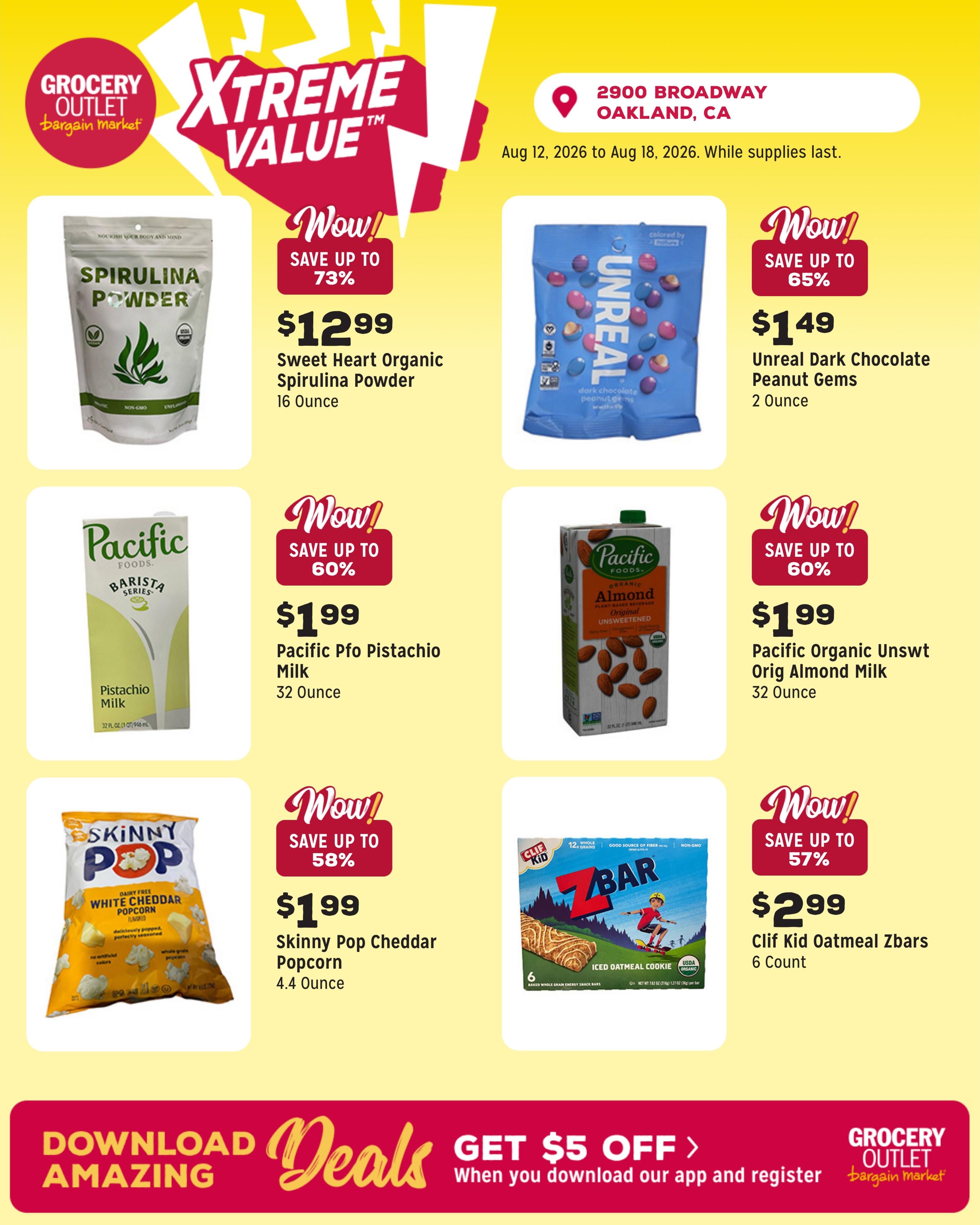 Grocery Outlet (Berkeley–Oakland Area, CA) Weekly Ad August 12 - 18, 2026