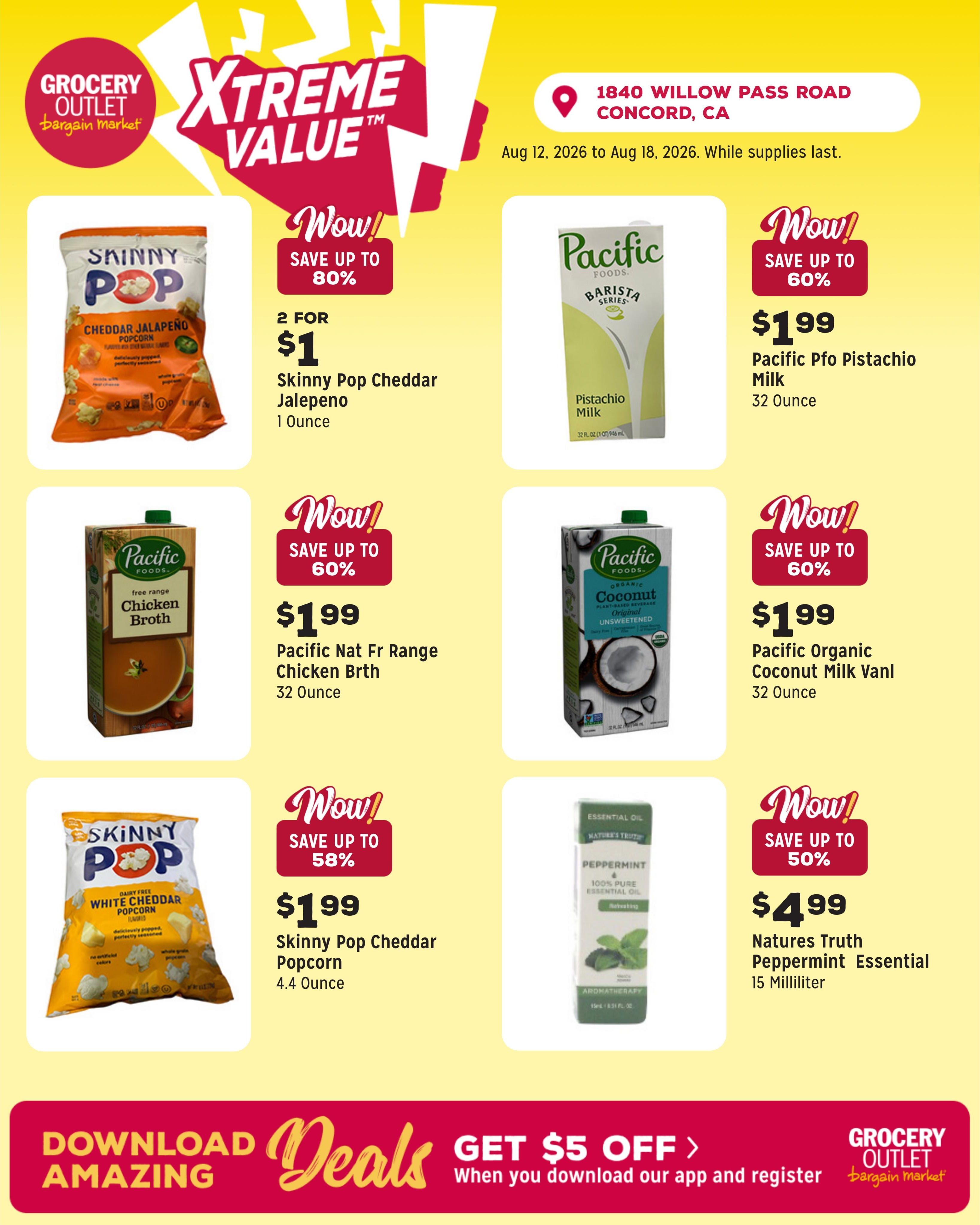 Grocery Outlet (Concord Area, CA) Weekly Ad August 12 - 18, 2026