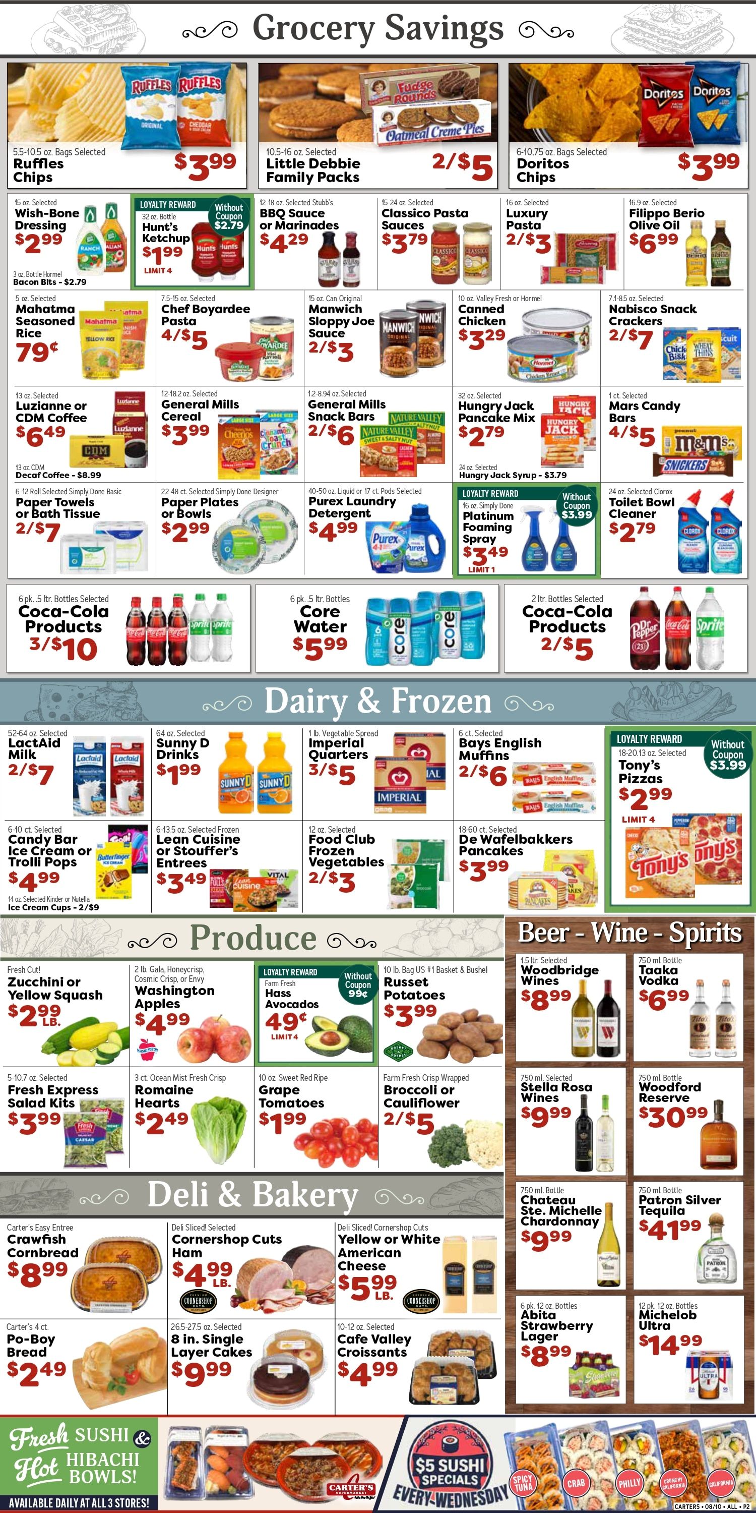 Carter's Supermarket Weekly Ad August 12 - 18, 2026