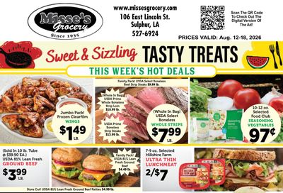 Misse's Grocery Weekly Ad August 12 - 18, 2026