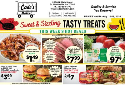 Cade's Market Weekly Ad August 12 - 18, 2026