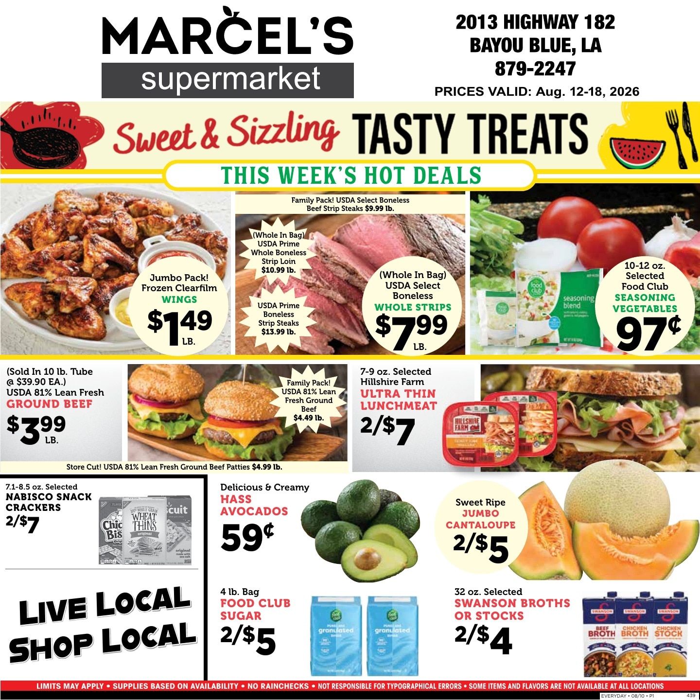 Marcel's Supermarket Weekly Ad August 12 - 18, 2026