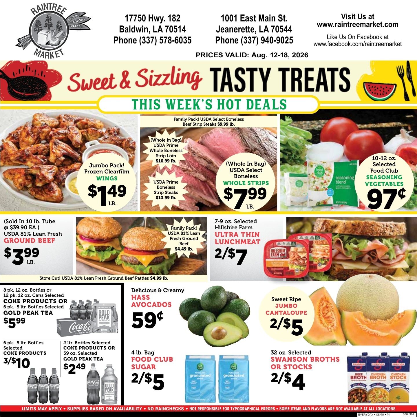 Raintree Market Weekly Ad August 12 - 18, 2026