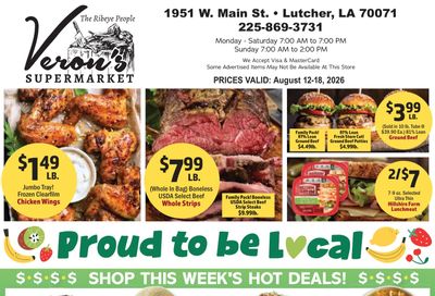 Veron's Supermarket Weekly Ad August 12 - 18, 2026