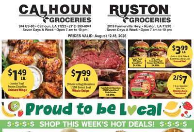 Calhoun Groceries Weekly Ad August 12 - 18, 2026