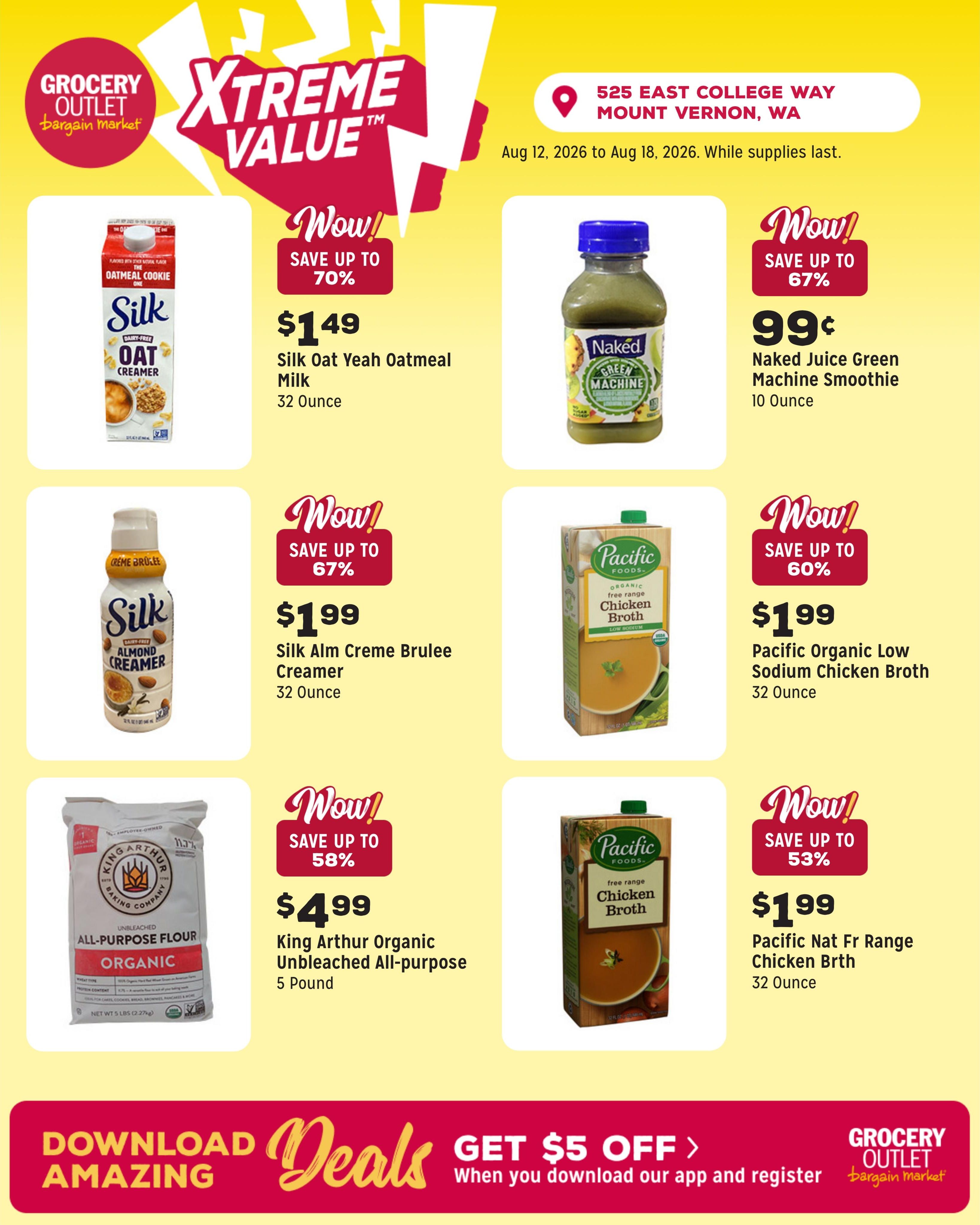Grocery Outlet (Concrete Area, WA) Weekly Ad August 12 - 18, 2026