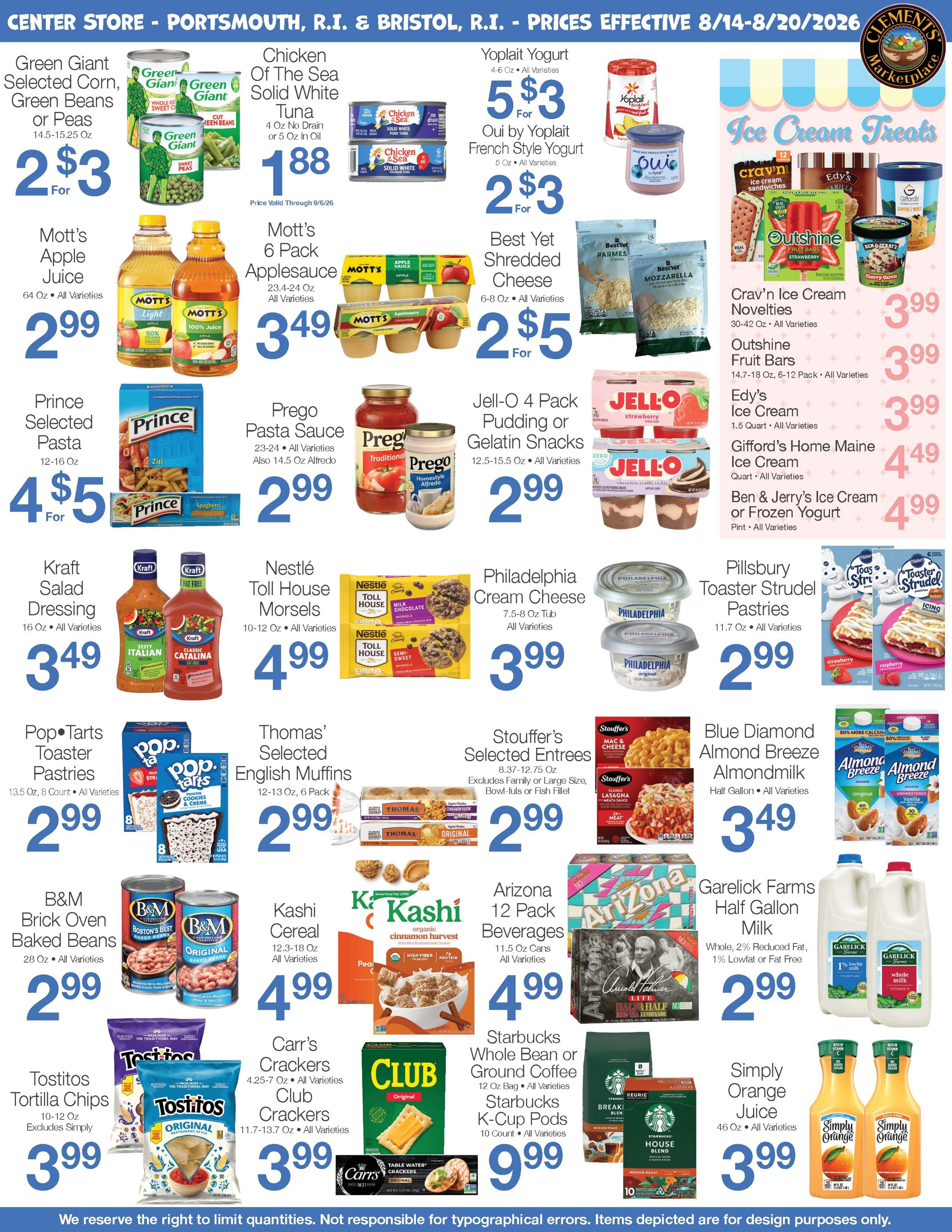 Clements' Marketplace (Rhode Island) Weekly Ad August 14 - 20, 2026