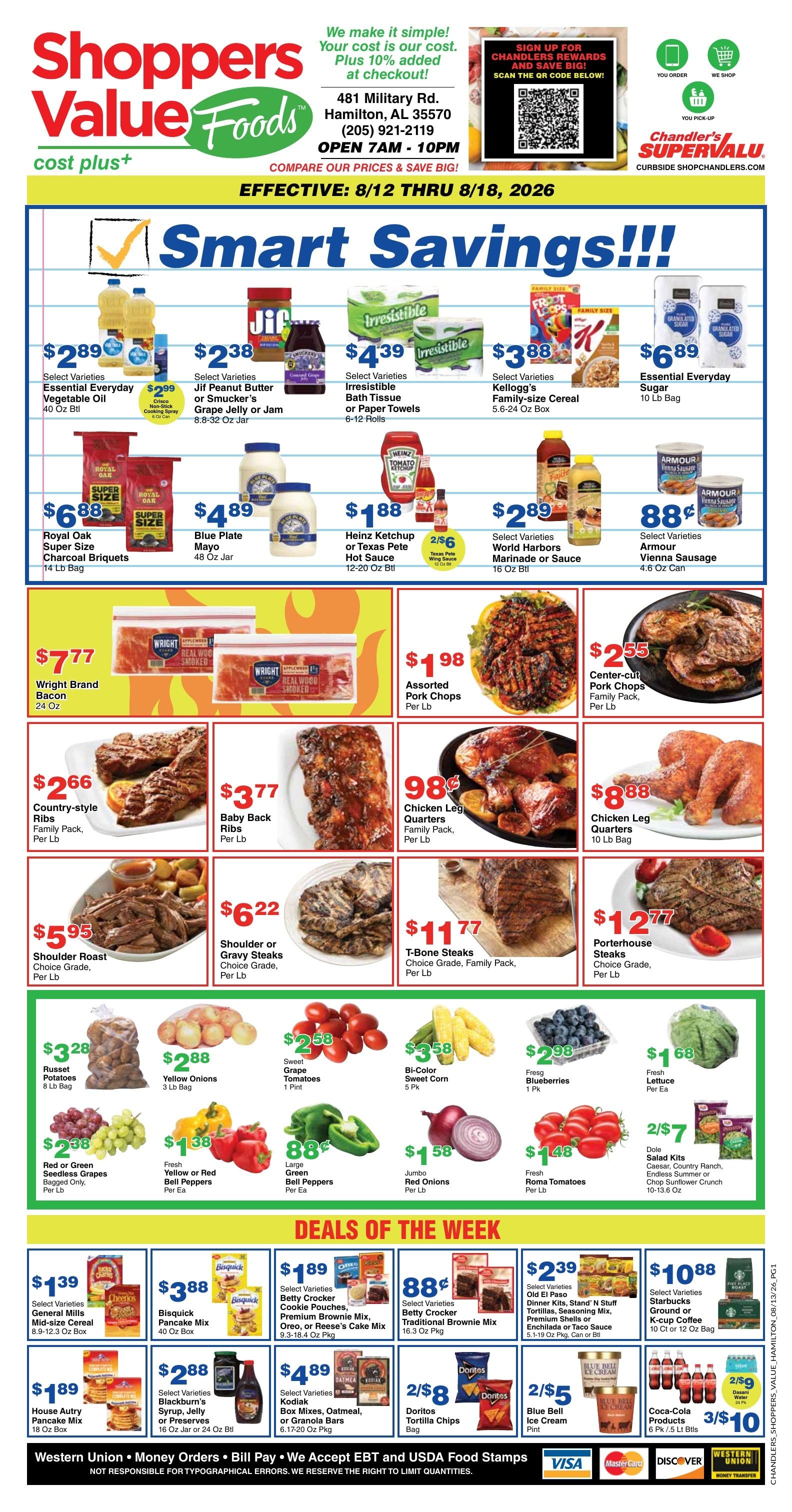 Chandler's Stores (Hamilton, AL) Weekly Ad August 12 - 18, 2026