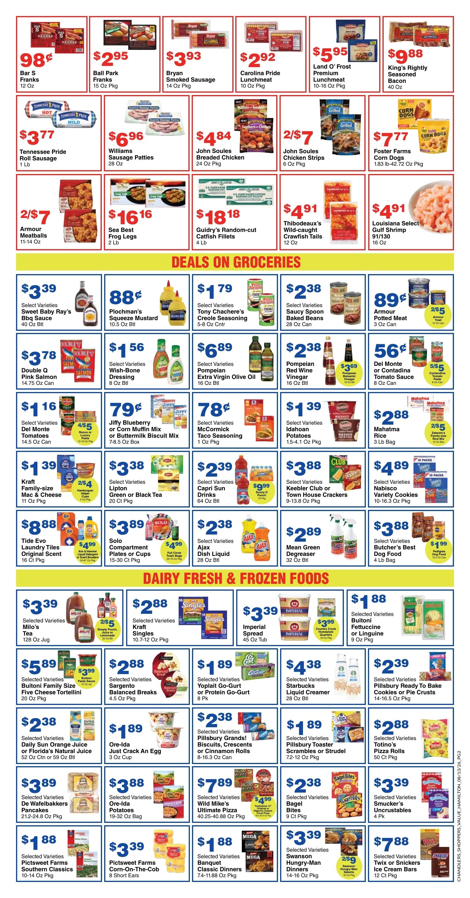 Chandler's Stores (Hamilton, AL) Weekly Ad August 12 - 18, 2026