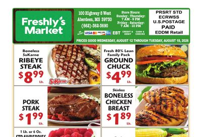 Freshly's Market Weekly Ad August 12 - 18, 2026