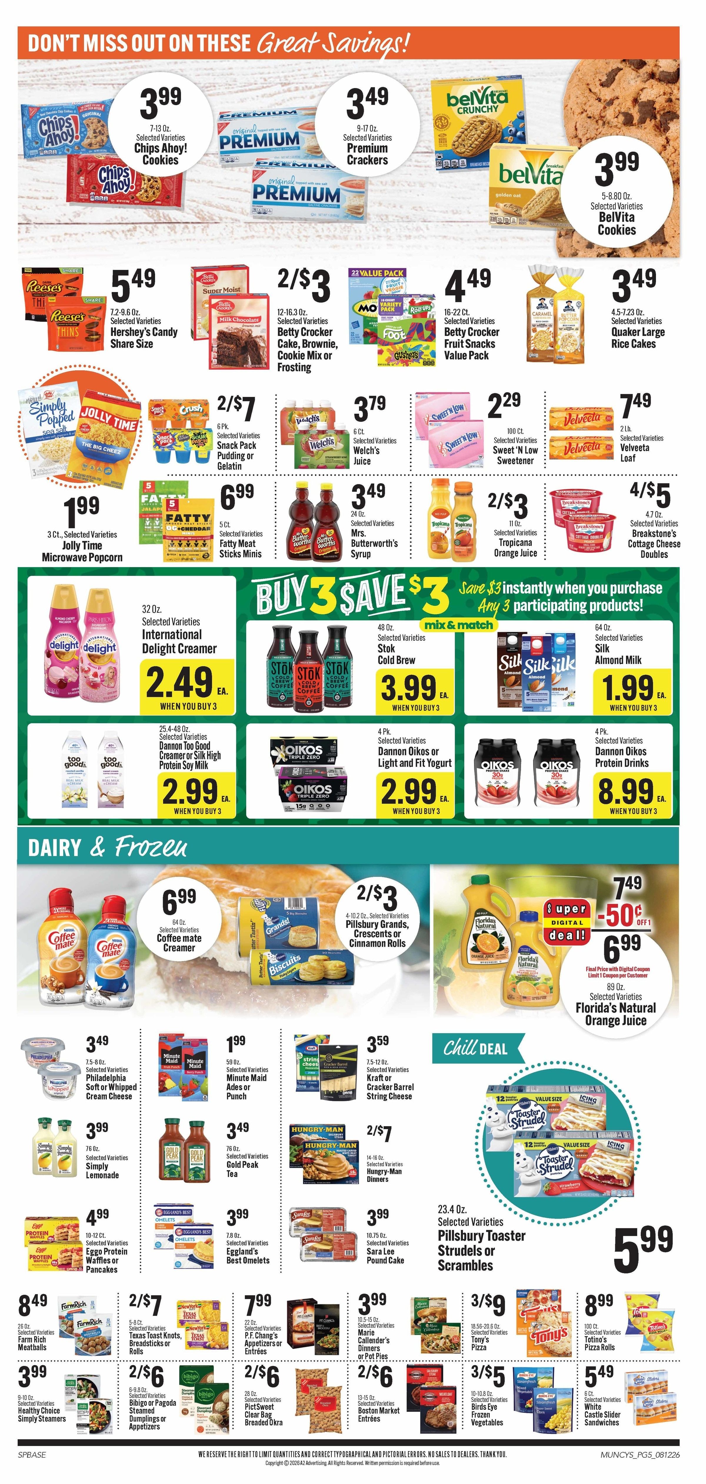 Muncy's Supermarket Great Savings - Great Deals Weekly Ad August 12 - 18, 2026