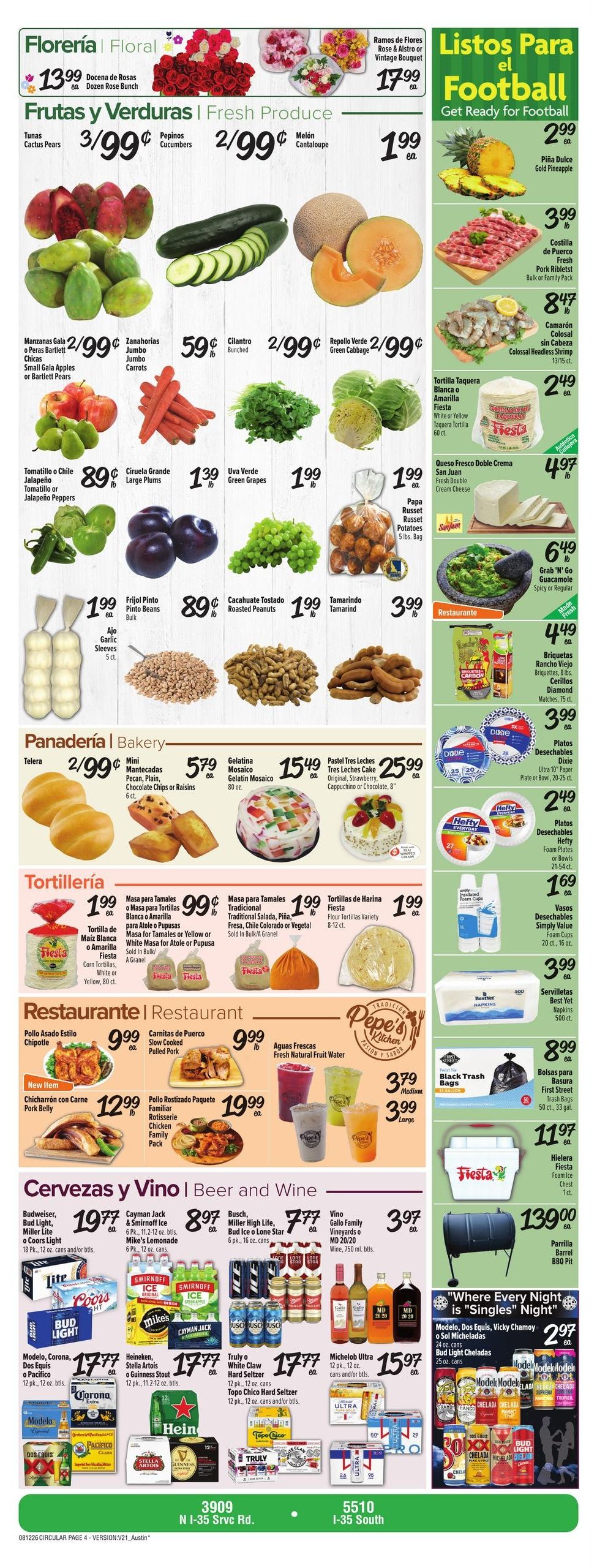 Fiesta Mart (Austin–Round Rock Area, TX) Weekly Ad August 12 - 18, 2026