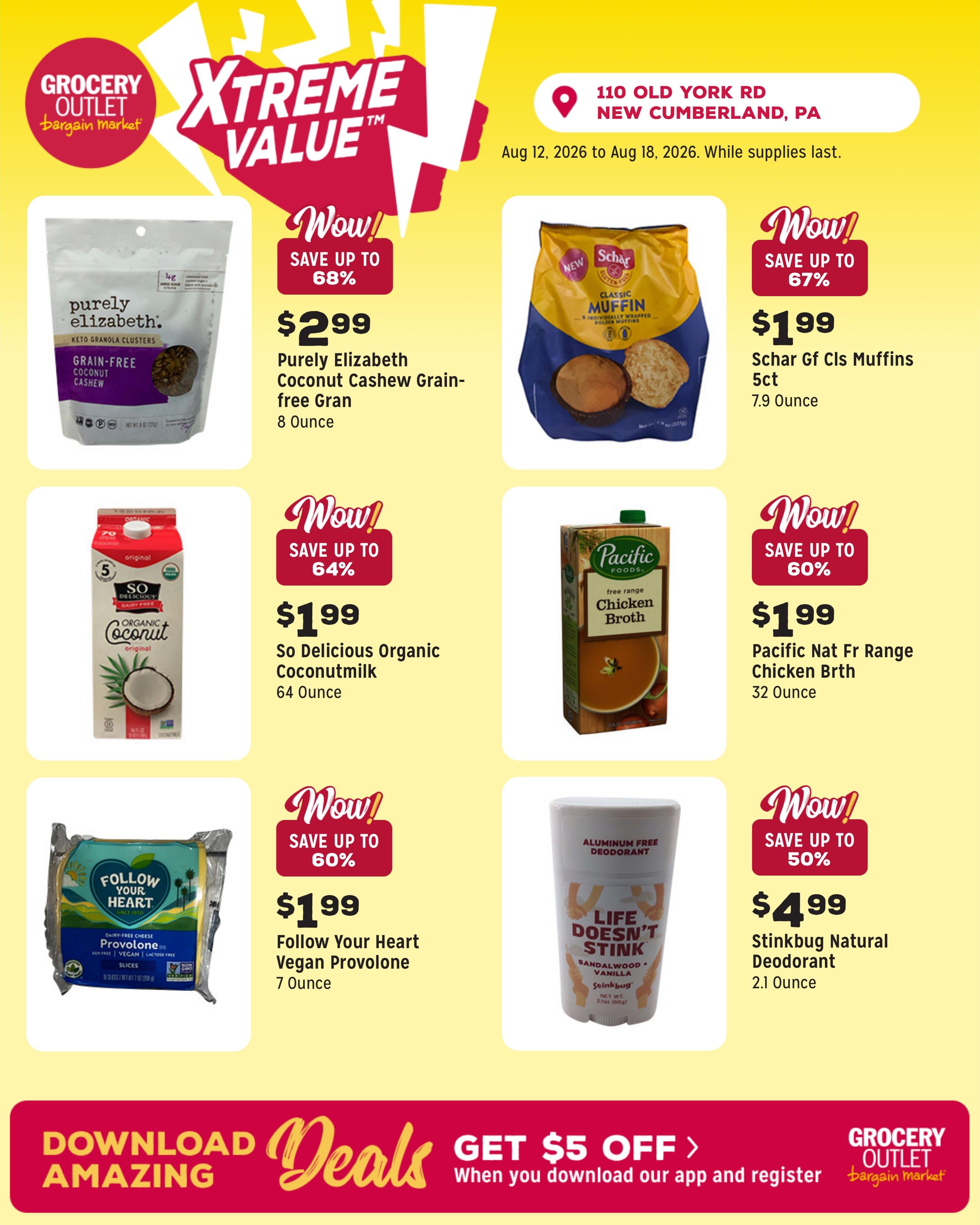 Grocery Outlet (Harrisburg Area, PA) Weekly Ad August 12 - 18, 2026