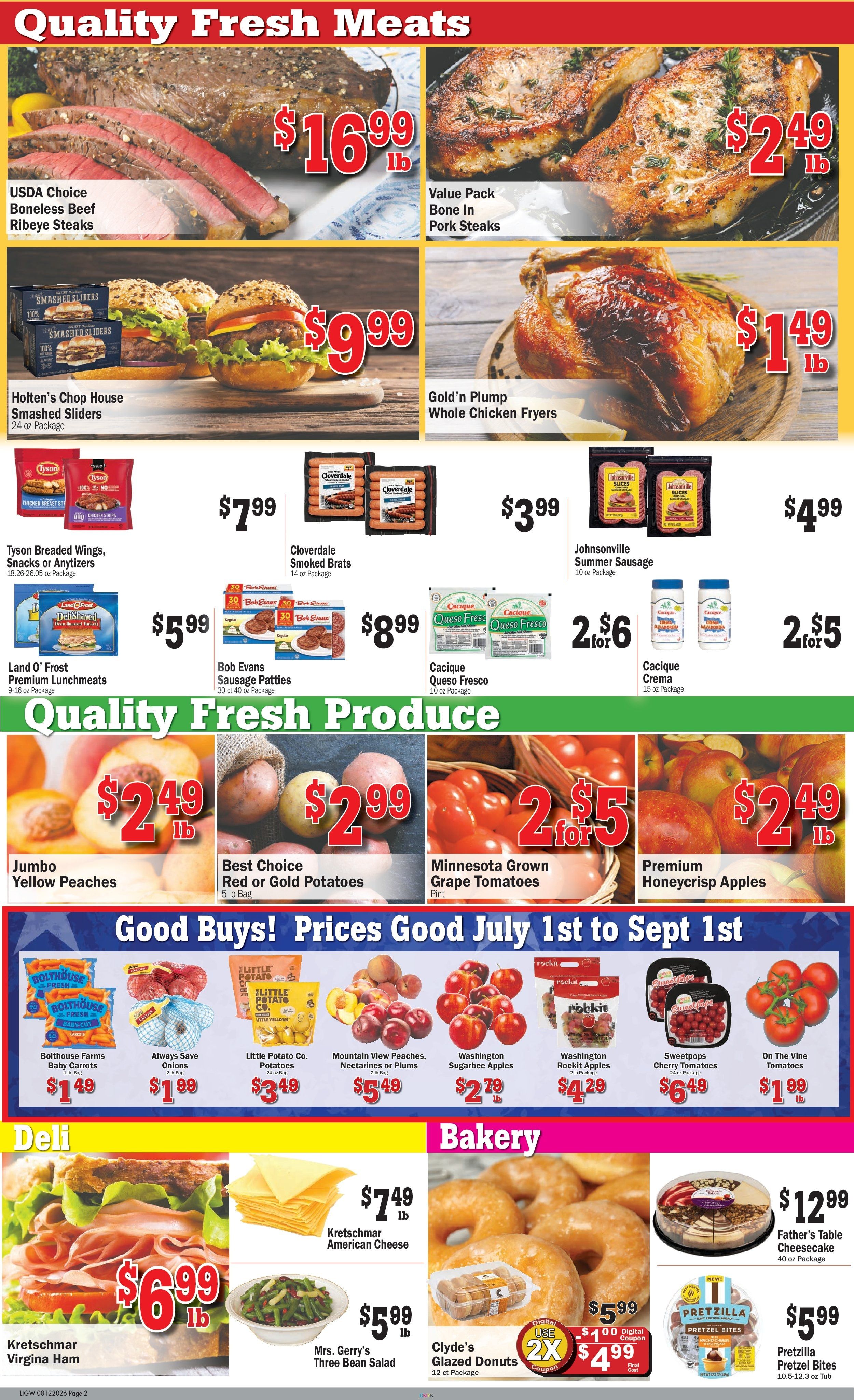 Teal's Market (North Dakota) Weekly Ad August 12 - 18, 2026