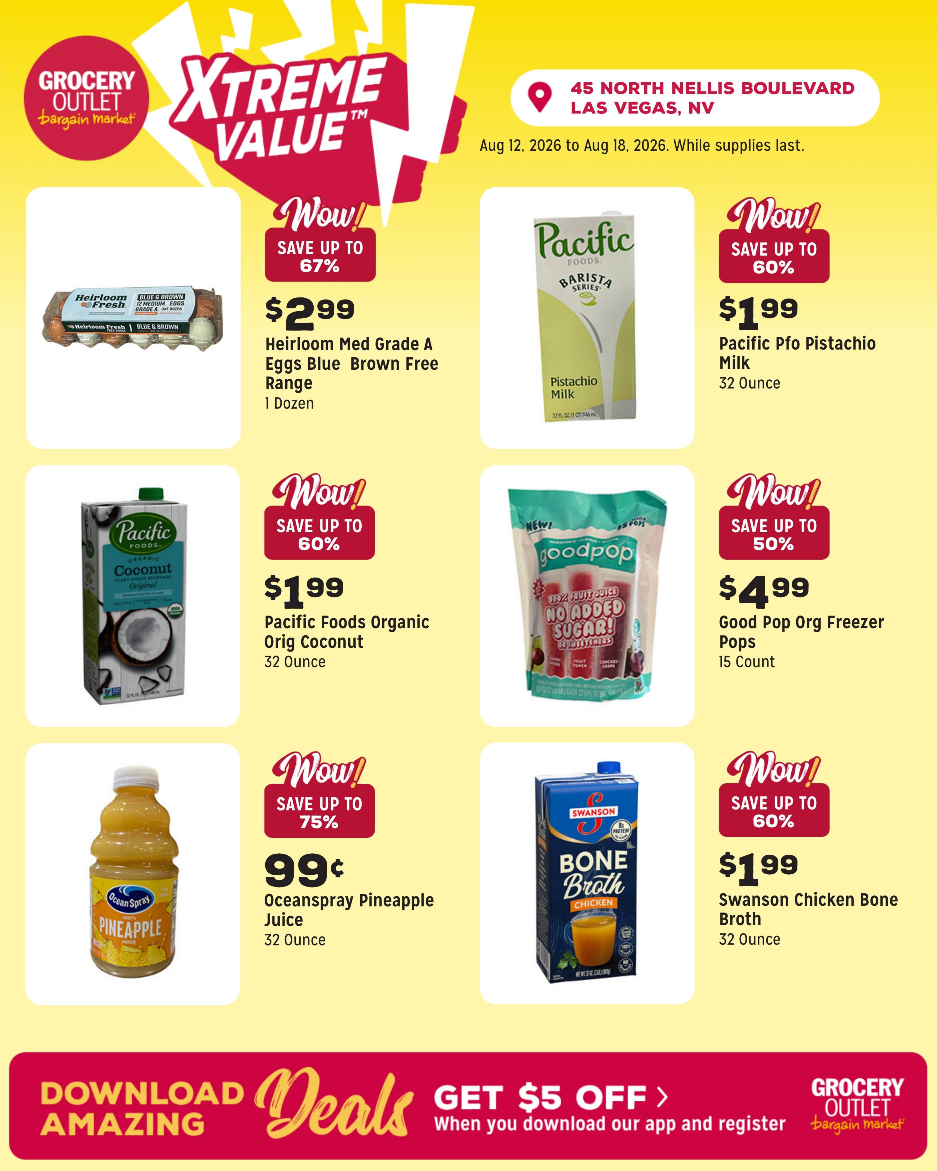 Grocery Outlet (Las Vegas Area, NV) Weekly Ad August 12 - 18, 2026