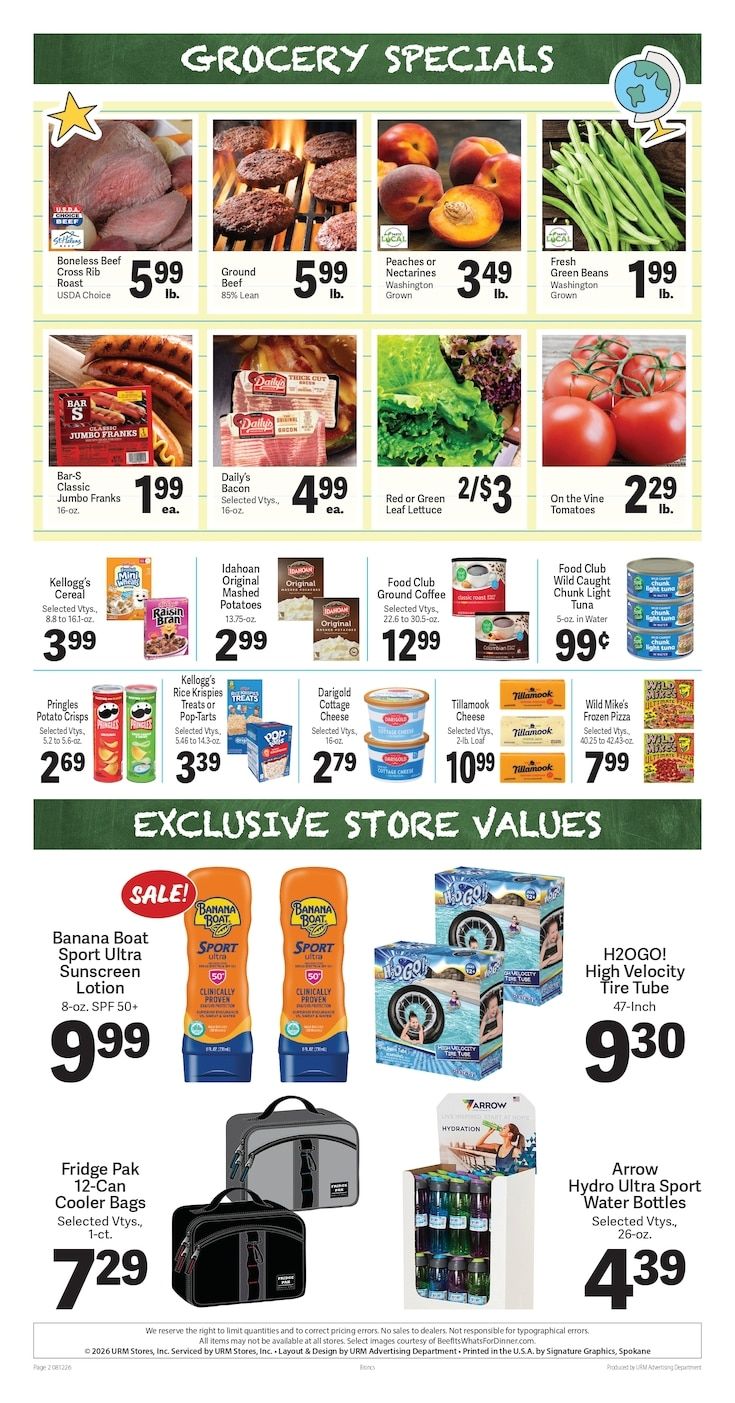 Bronc's Grocery Weekly Ad August 12 - 18, 2026
