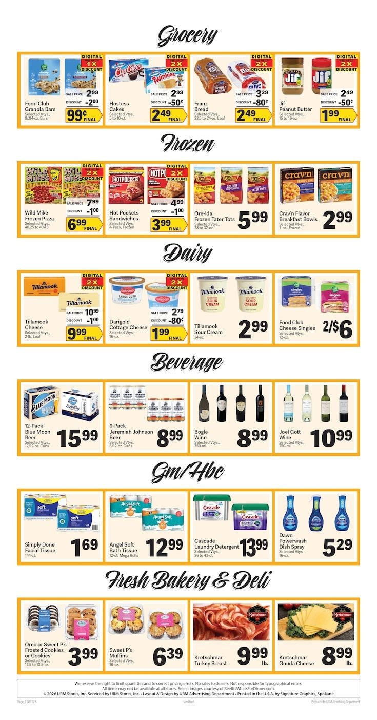Hamilton's Marketplace Weekly Ad August 12 - 18, 2026