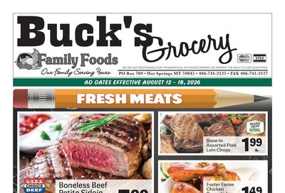 Buck's Grocery Weekly Ad August 12 - 18, 2026