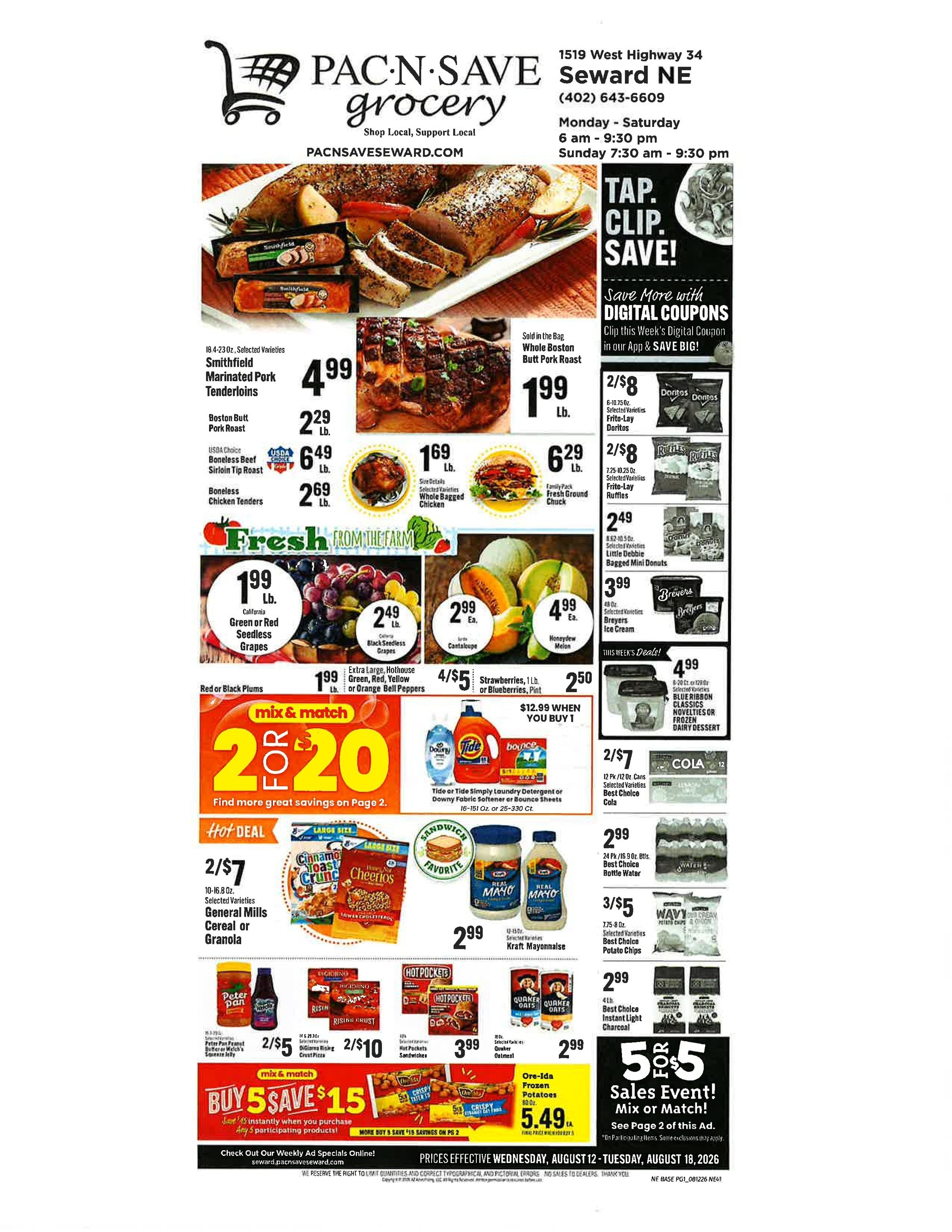 Pac N Save Weekly Ad August 12 - 18, 2026