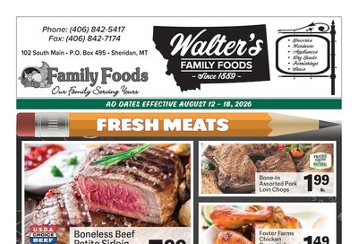 Walter's Family Foods Weekly Ad August 12 - 18, 2026
