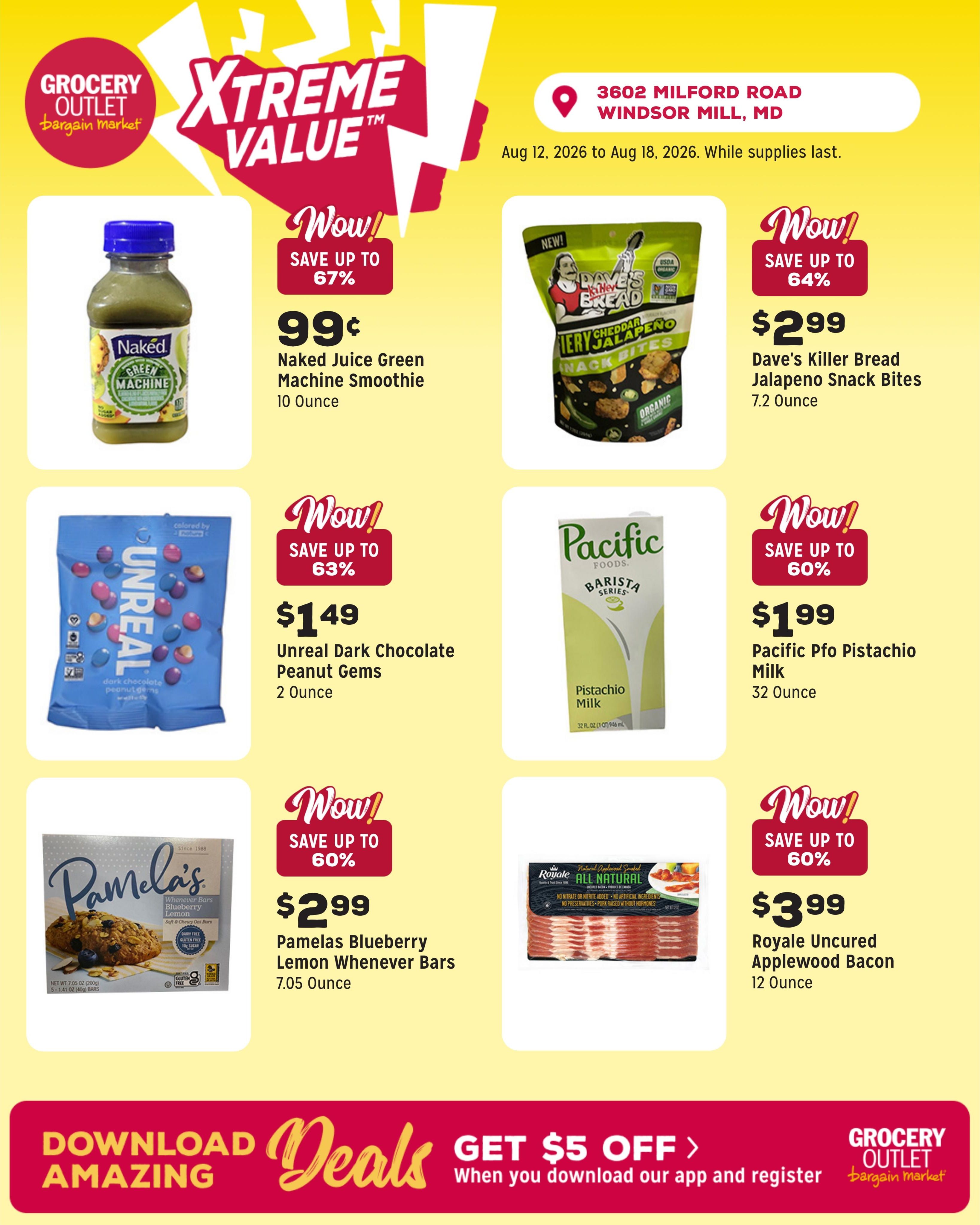 Grocery Outlet (Baltimore–Towson Area, MD) Weekly Ad August 12 - 18, 2026