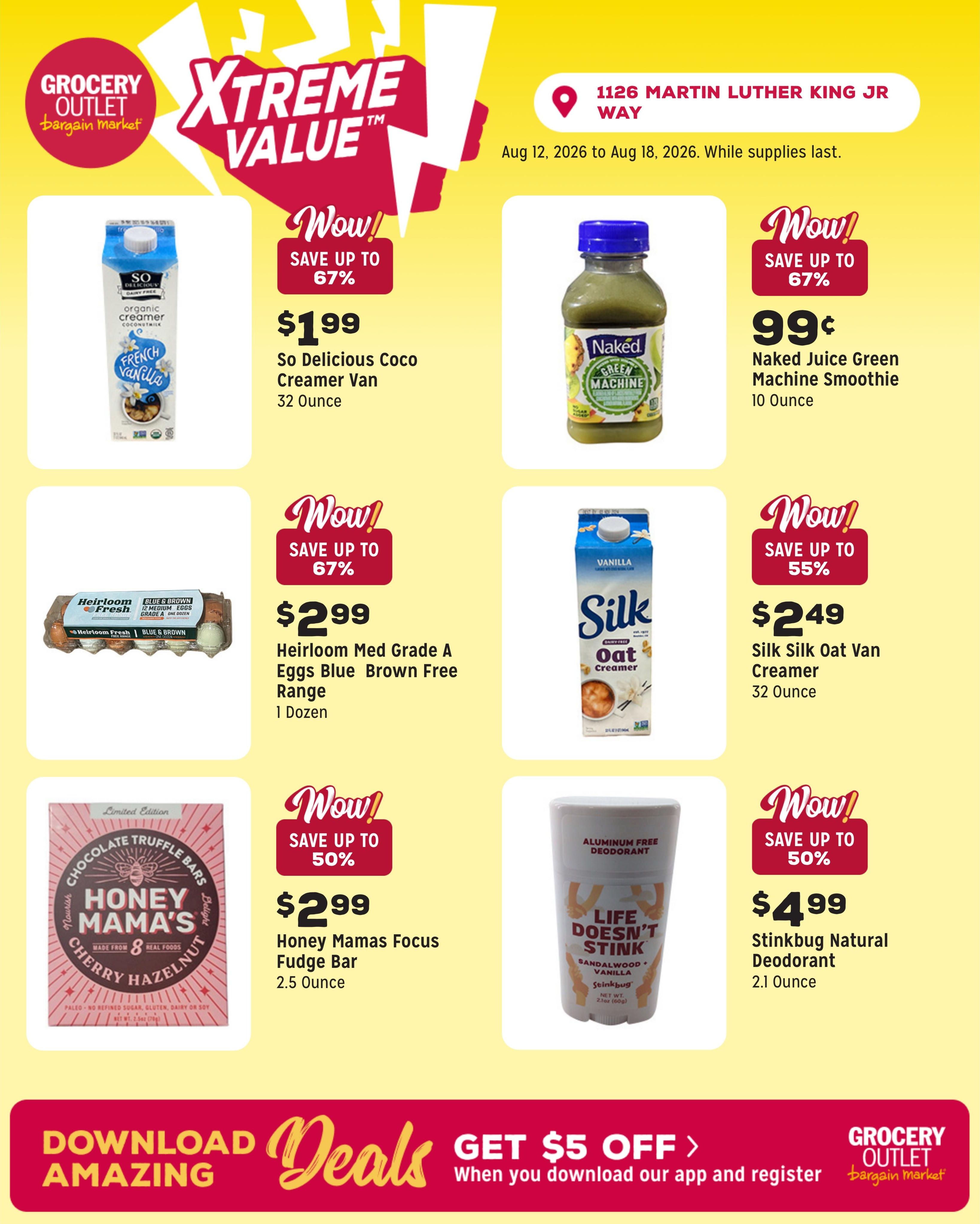 Grocery Outlet (Seattle Area, WA) Weekly Ad August 12 - 18, 2026
