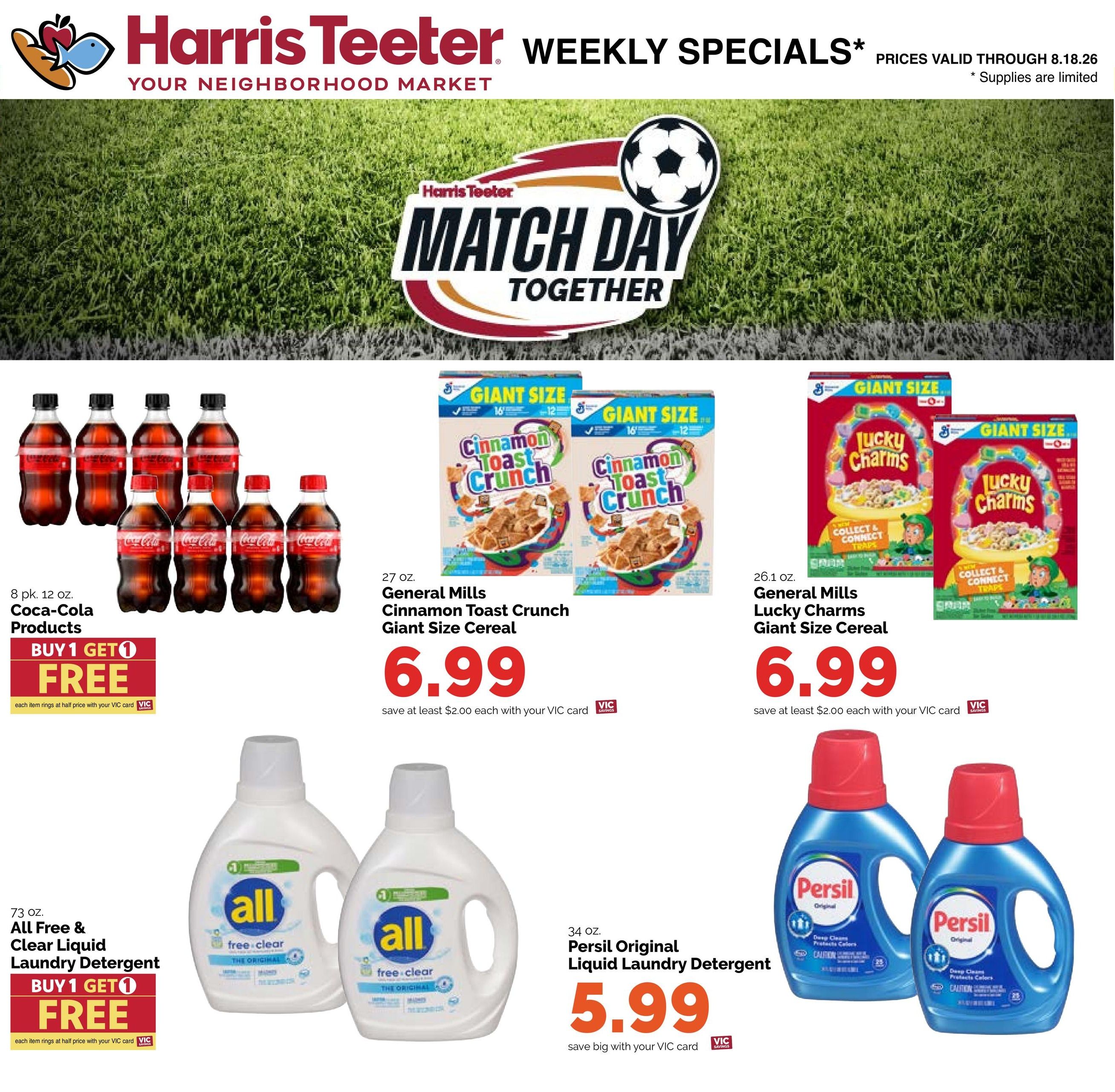Harris Teeter (Baltimore–Bethany Beach Area, DE–MD) Weekly Ad August 12 - 18, 2026