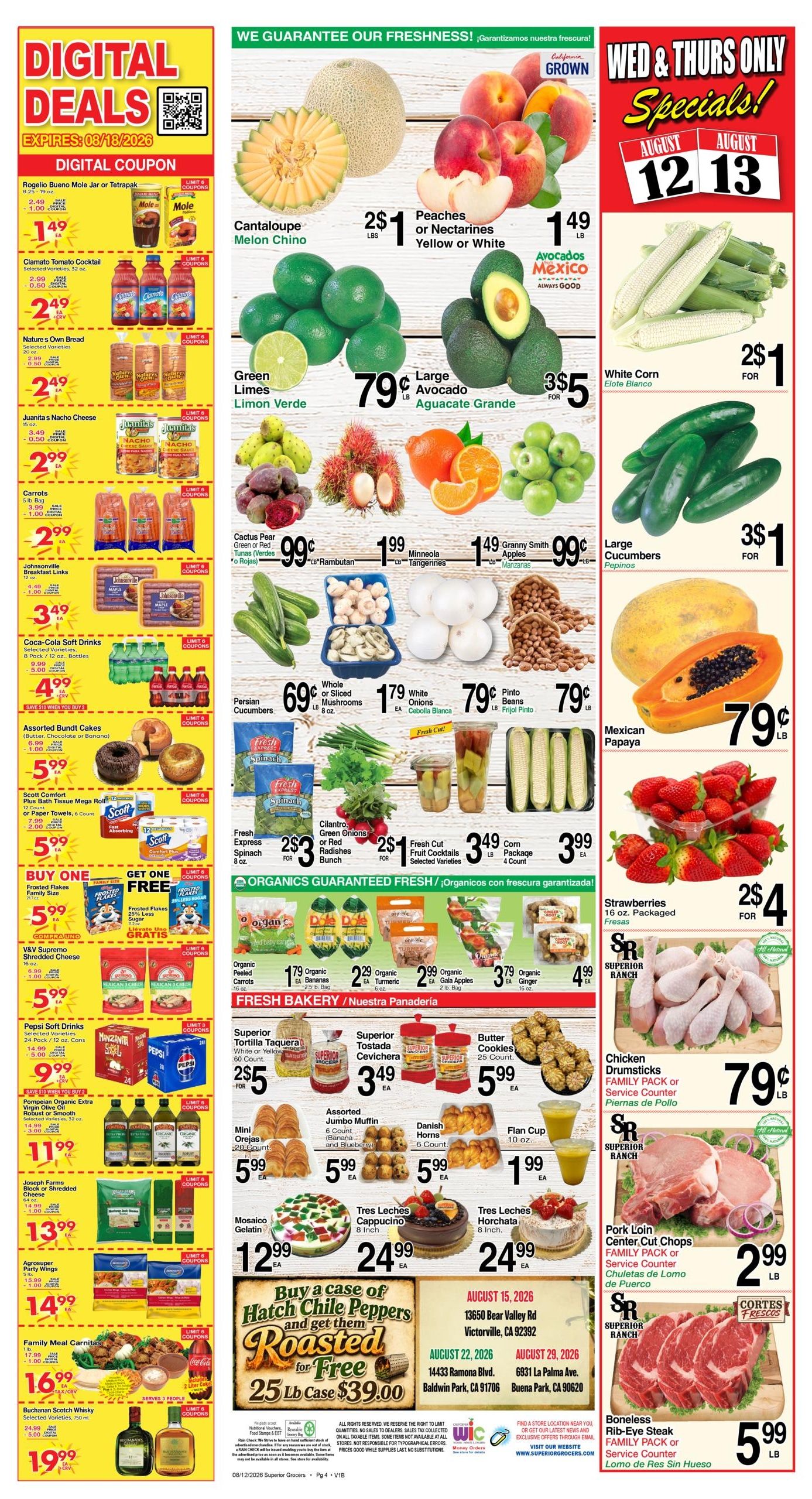 Superior Grocers (Clovis Area, CA) Weekly Specials Weekly Ad August 12 - 18, 2026