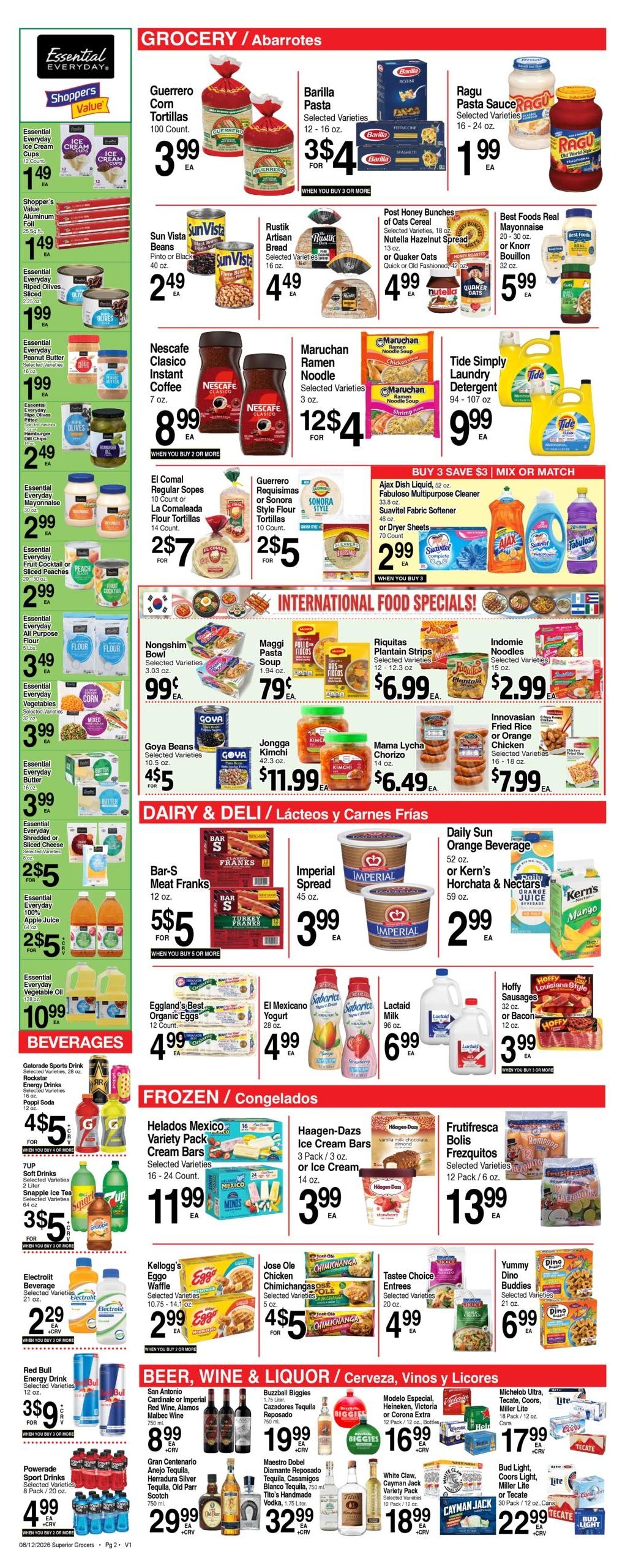 Superior Grocers (Alhambra Area, CA) Weekly Specials Weekly Ad August 12 - 18, 2026