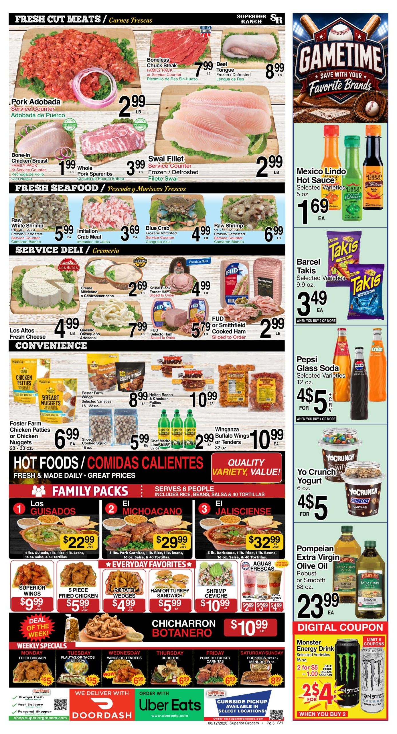 Superior Grocers (Alhambra Area, CA) Weekly Specials Weekly Ad August 12 - 18, 2026