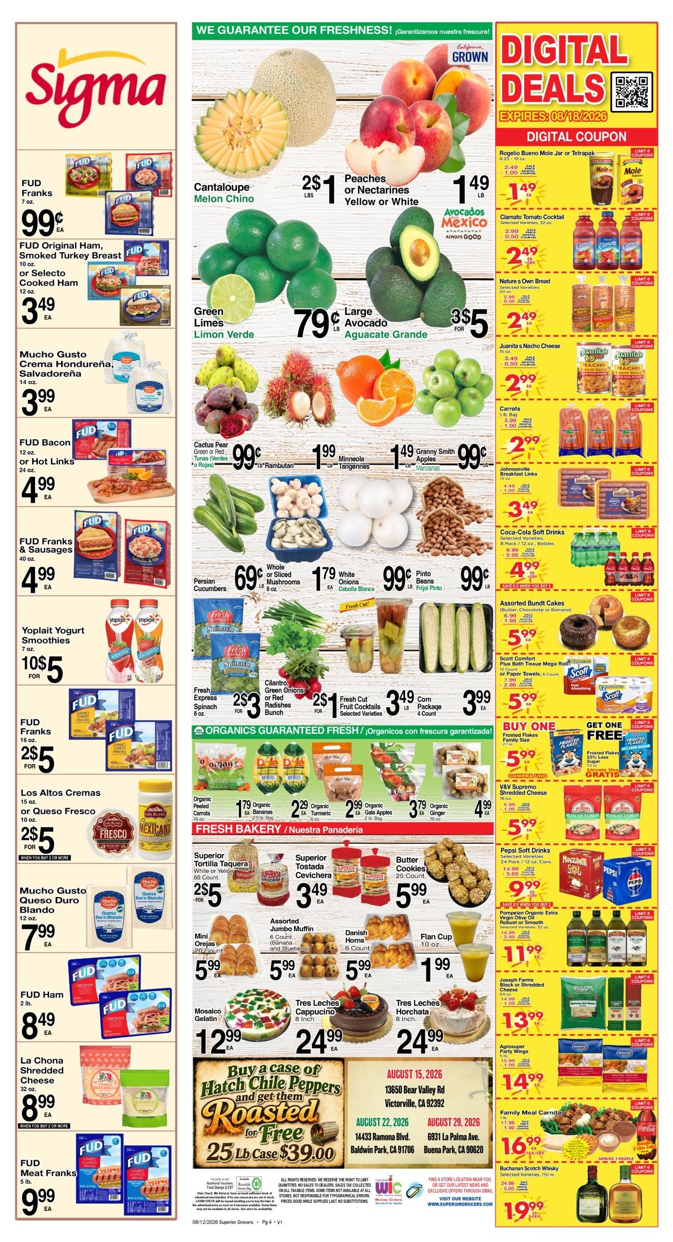 Superior Grocers (Alhambra Area, CA) Weekly Specials Weekly Ad August 12 - 18, 2026
