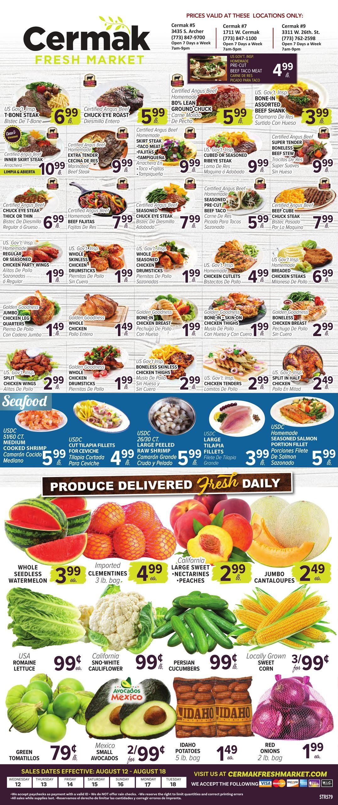 Cermak Fresh Market (Chicago Area, IL) Weekly Ad August 12 - 18, 2026