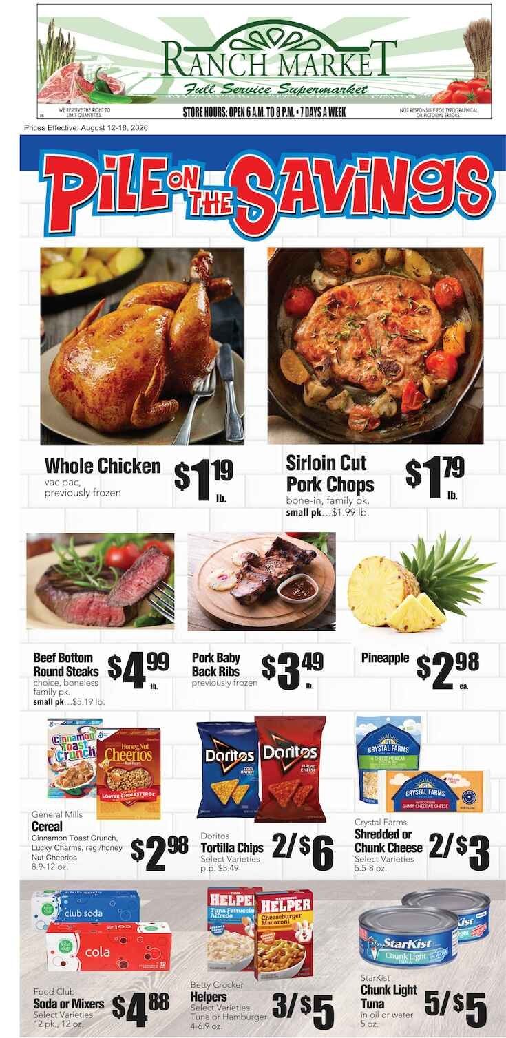 Clayton Ranch Market Weekly Ad August 12 - 18, 2026