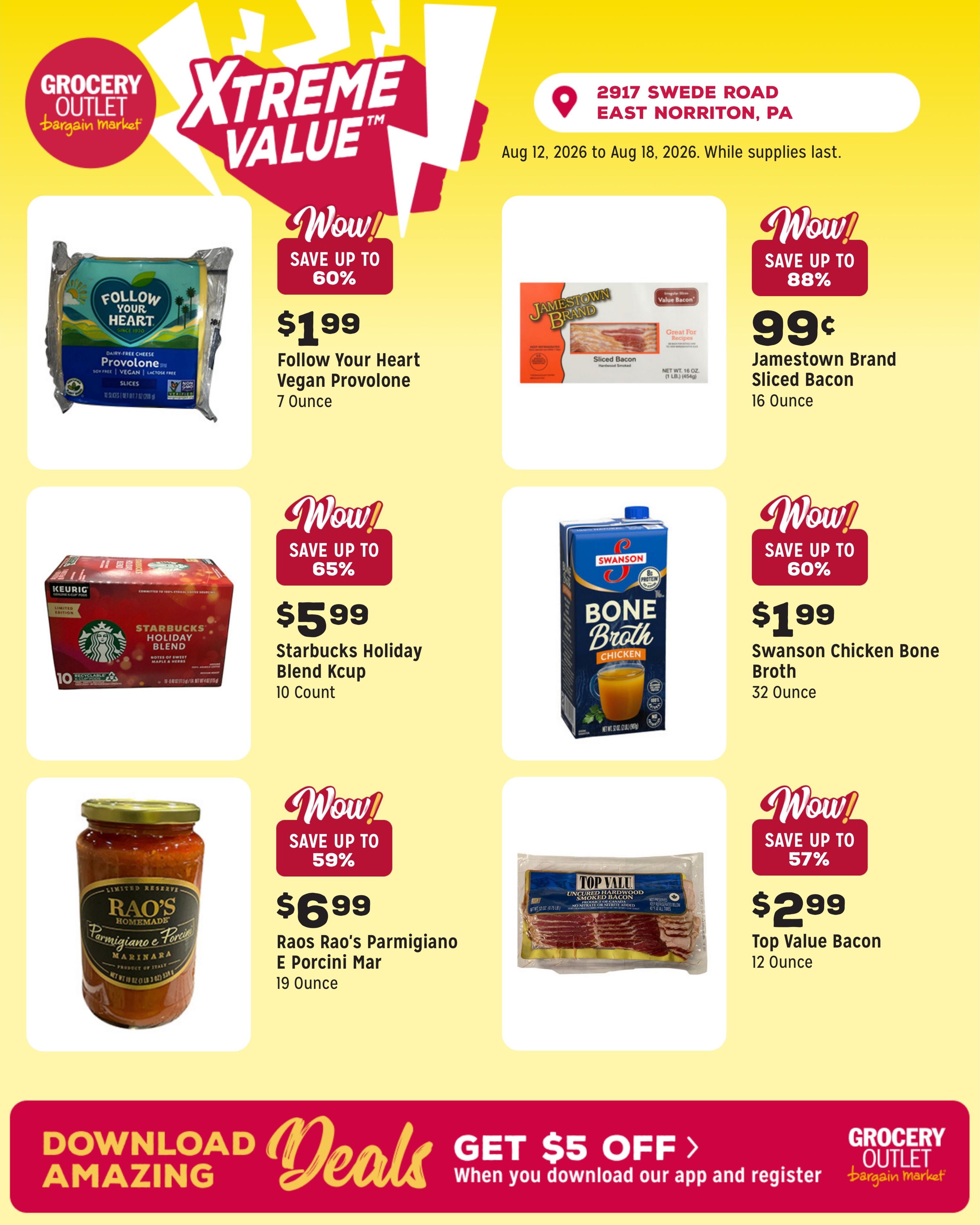 Grocery Outlet (Valley Forge Area, PA) Weekly Ad August 12 - 18, 2026