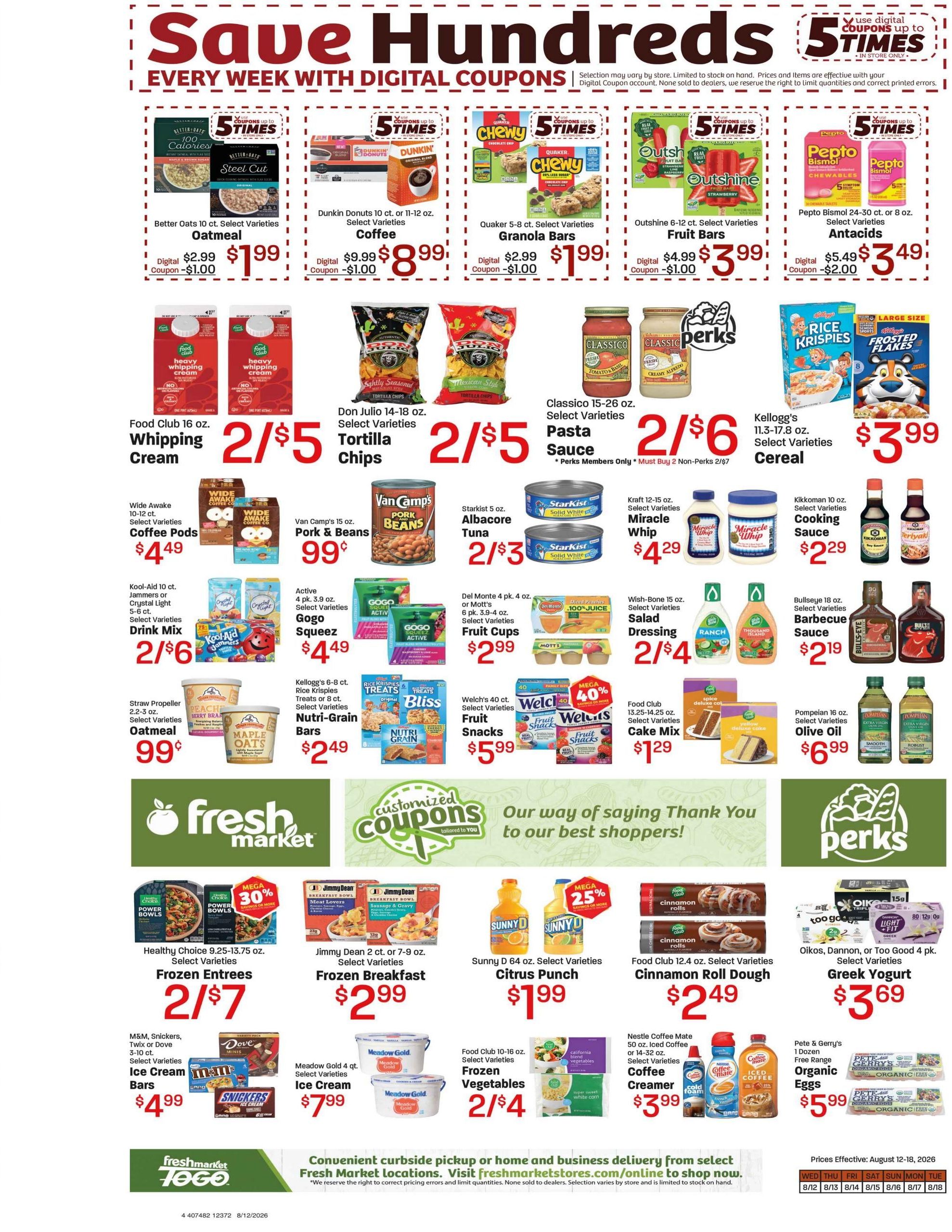 Fresh Market (Salt Lake City–West Valley City Area, UT) Weekly Ad August 12 - 18, 2026