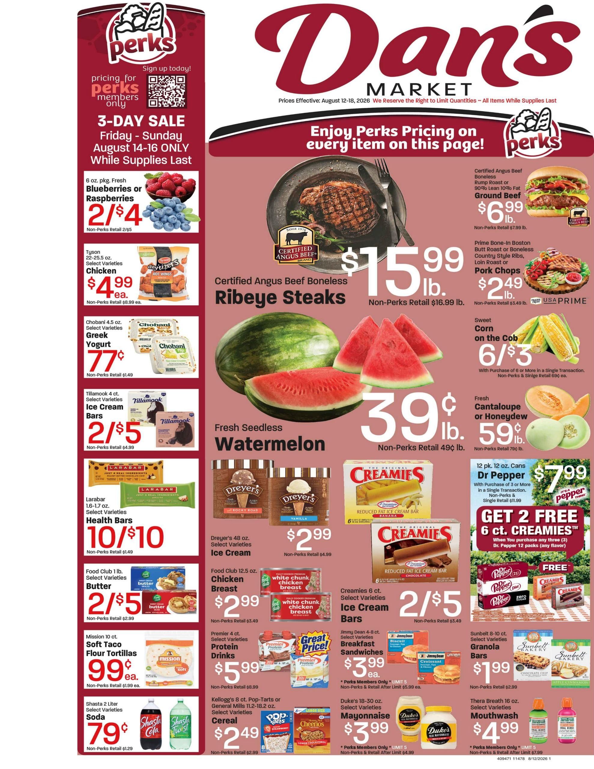 Dan's Fresh Market (Salt Lake City–West Valley City Area, UT) Weekly Ad August 12 - 18, 2026