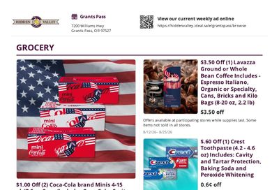 Hidden Valley Market Weekly Ad August 12 - 25, 2026