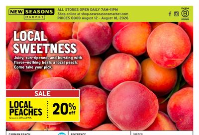New Seasons Market Weekly Ad August 12 - 18, 2026