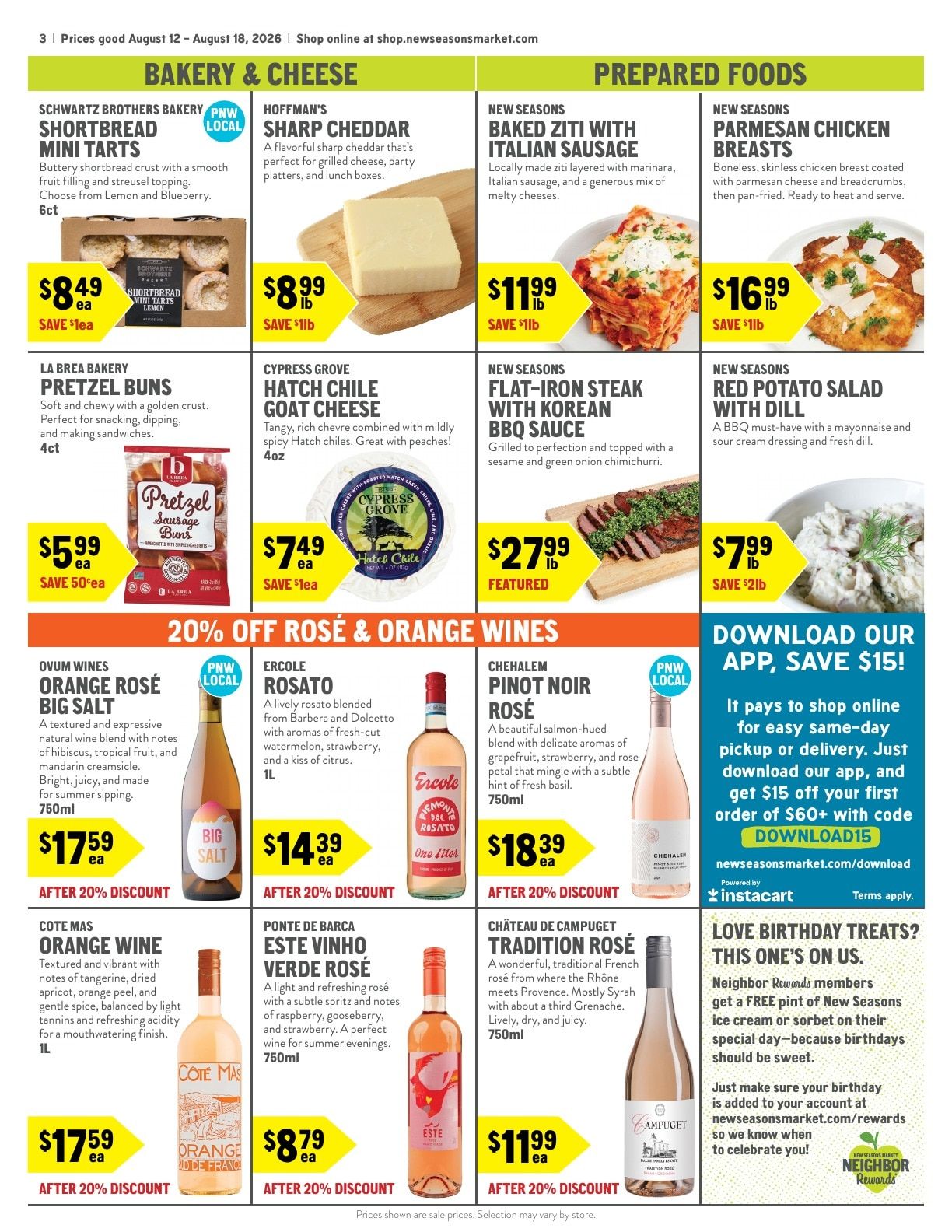 New Seasons Market Weekly Ad August 12 - 18, 2026