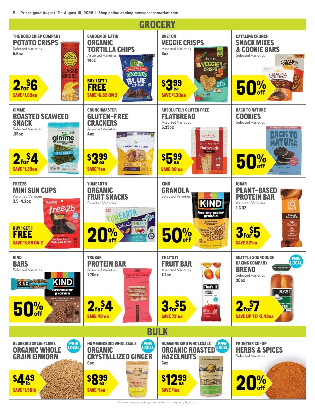 New Seasons Market Weekly Ad August 12 - 18, 2026
